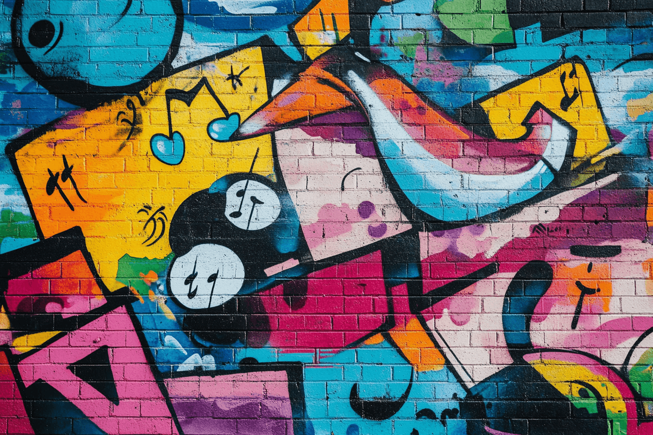 Brick and Music Tag Wallpaper | Murals Wallpaper