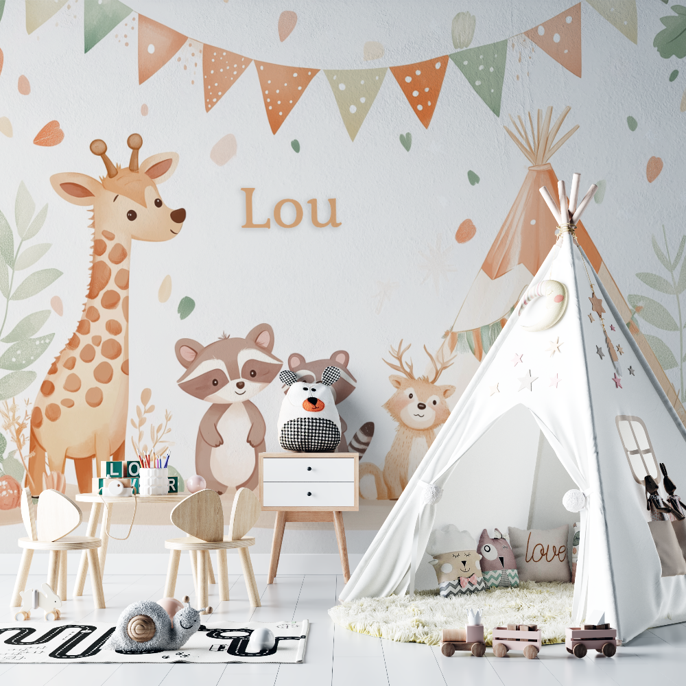 Tipi Animal Name Wallpaper | Murals Wallpaper