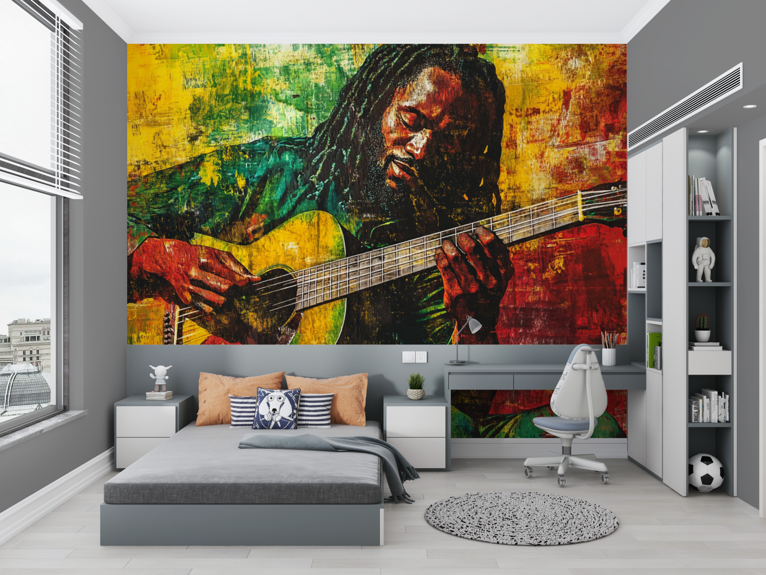 Tapete Bob Marley, kleines Zimmer