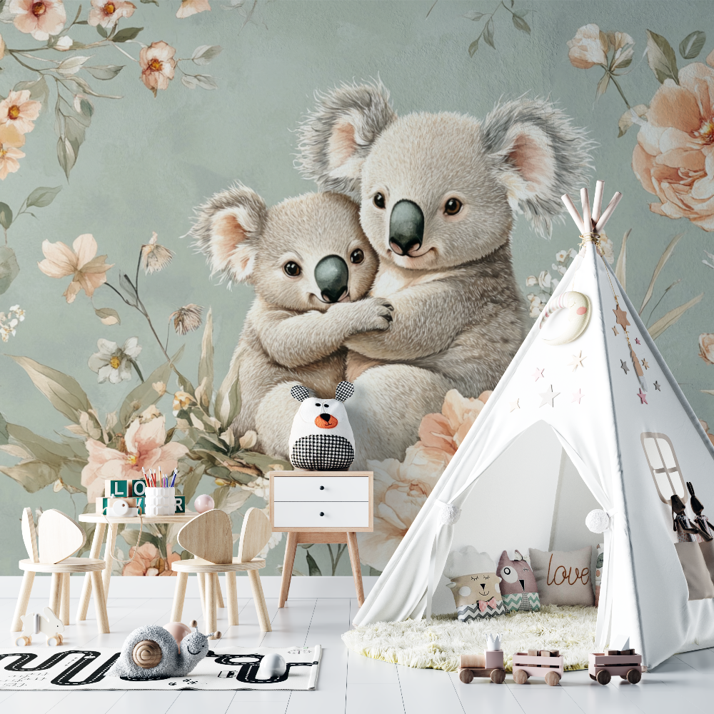 Pastel Velvet Koala Wallpaper | Murals Wallpaper