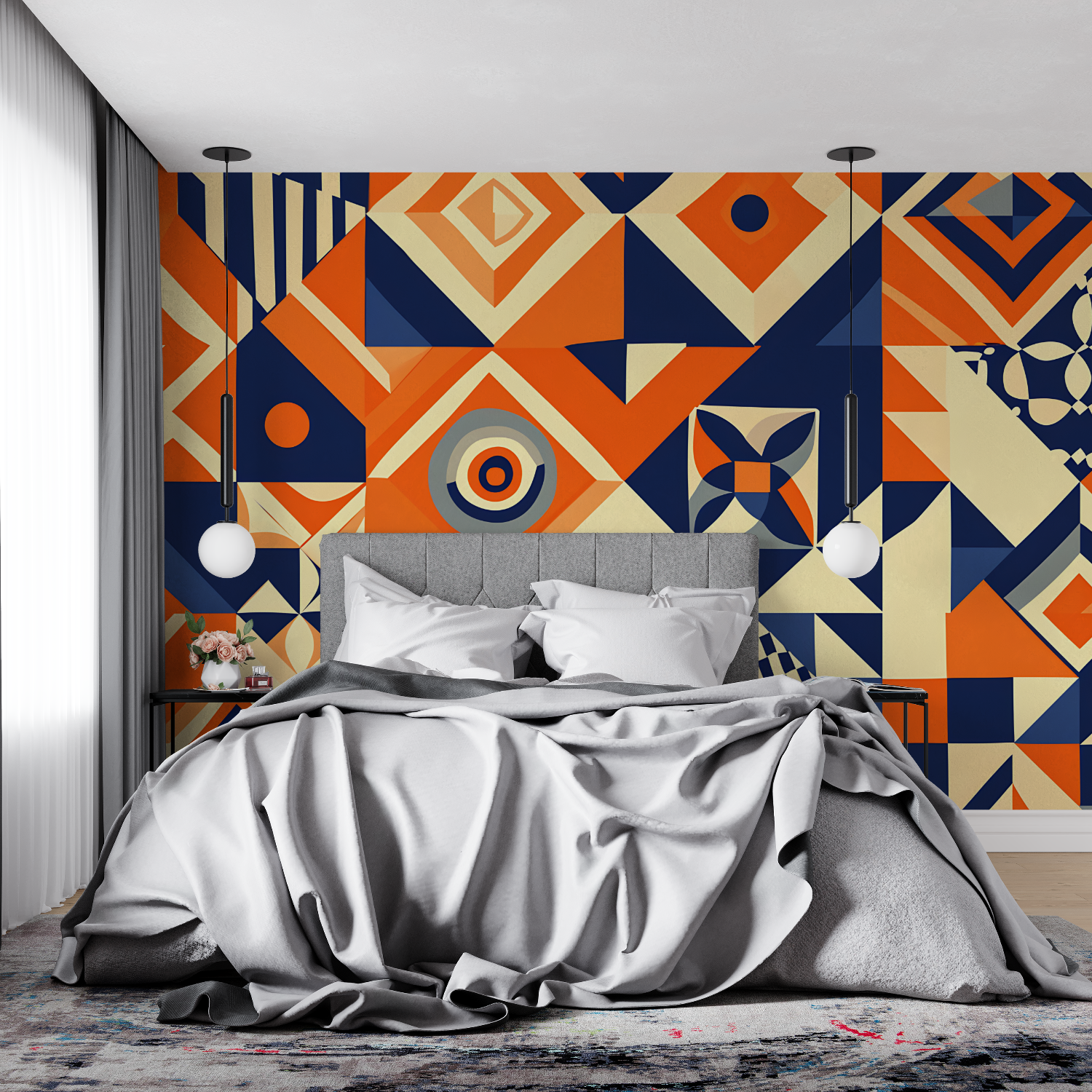 Ethnic Orange Wallpaper | Murals Wallpaper