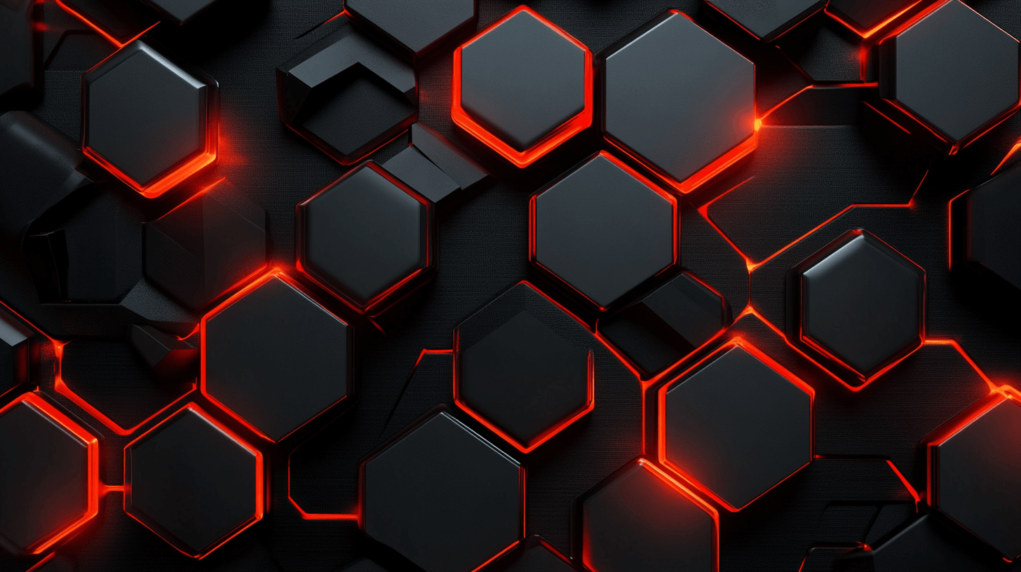 Glowing Hexagon Wallpaper | Murals Wallpaper