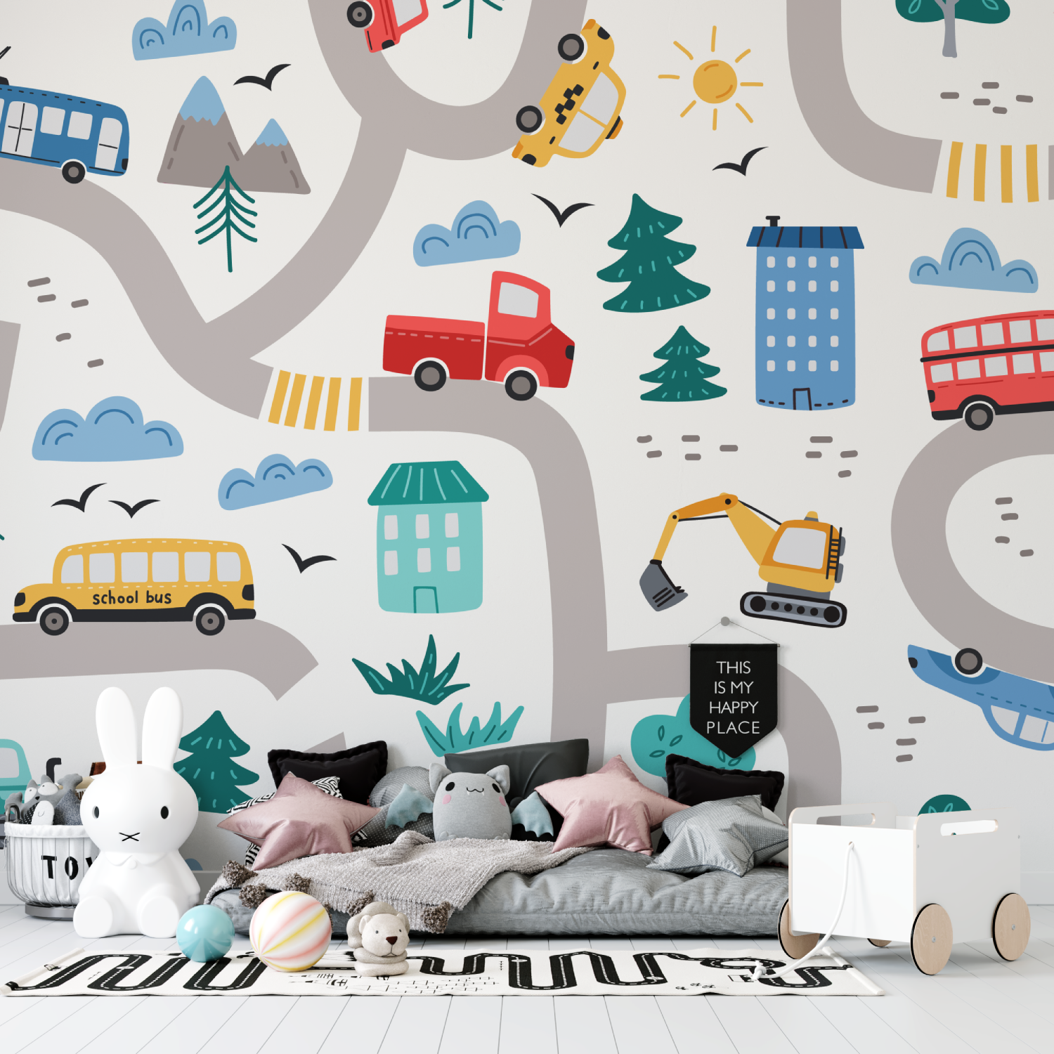 Kids Car Wallpaper Poster | Murals Wallpaper