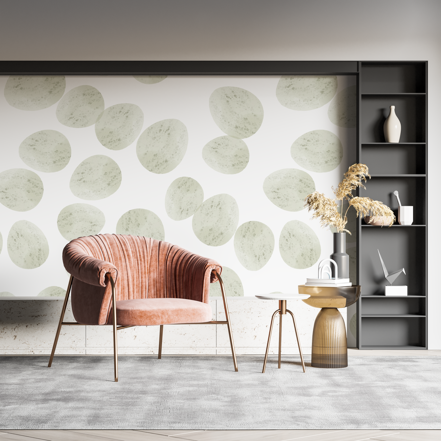 Padrão de papel de parede Almond Green | Murais Papel de parede