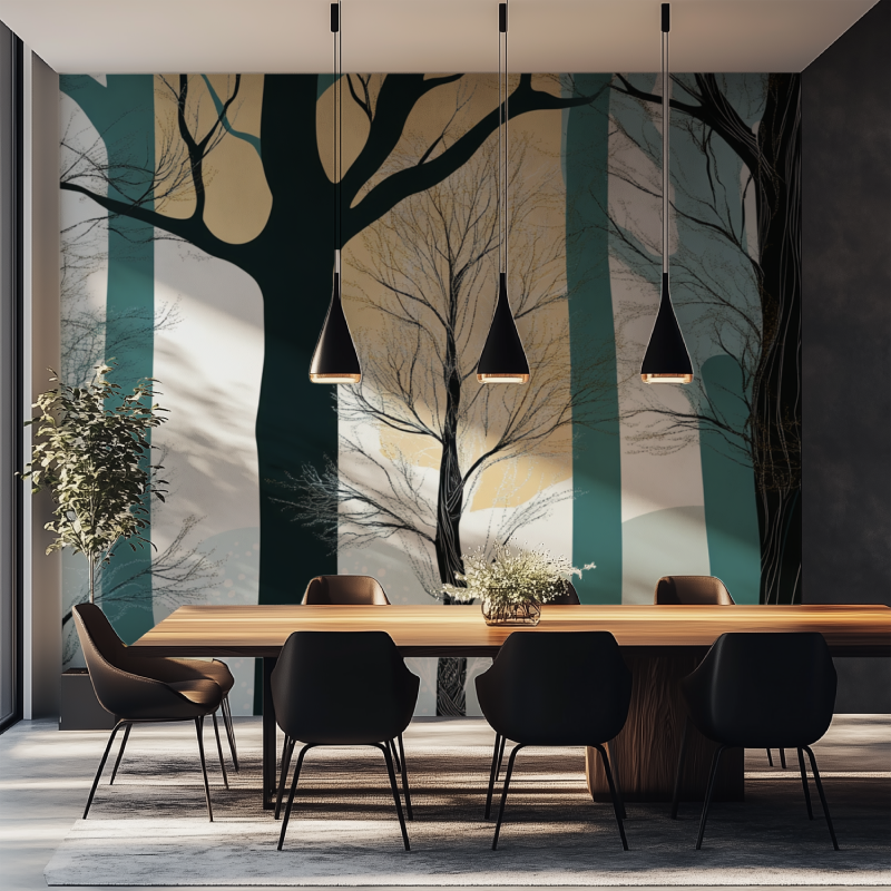 Baumstreifentapete | Murals Wallpaper