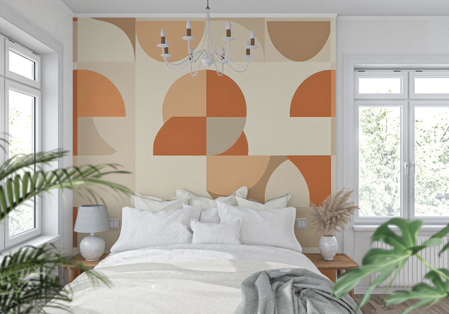 Orange Graphic Wallpaper | Murals Wallpaper