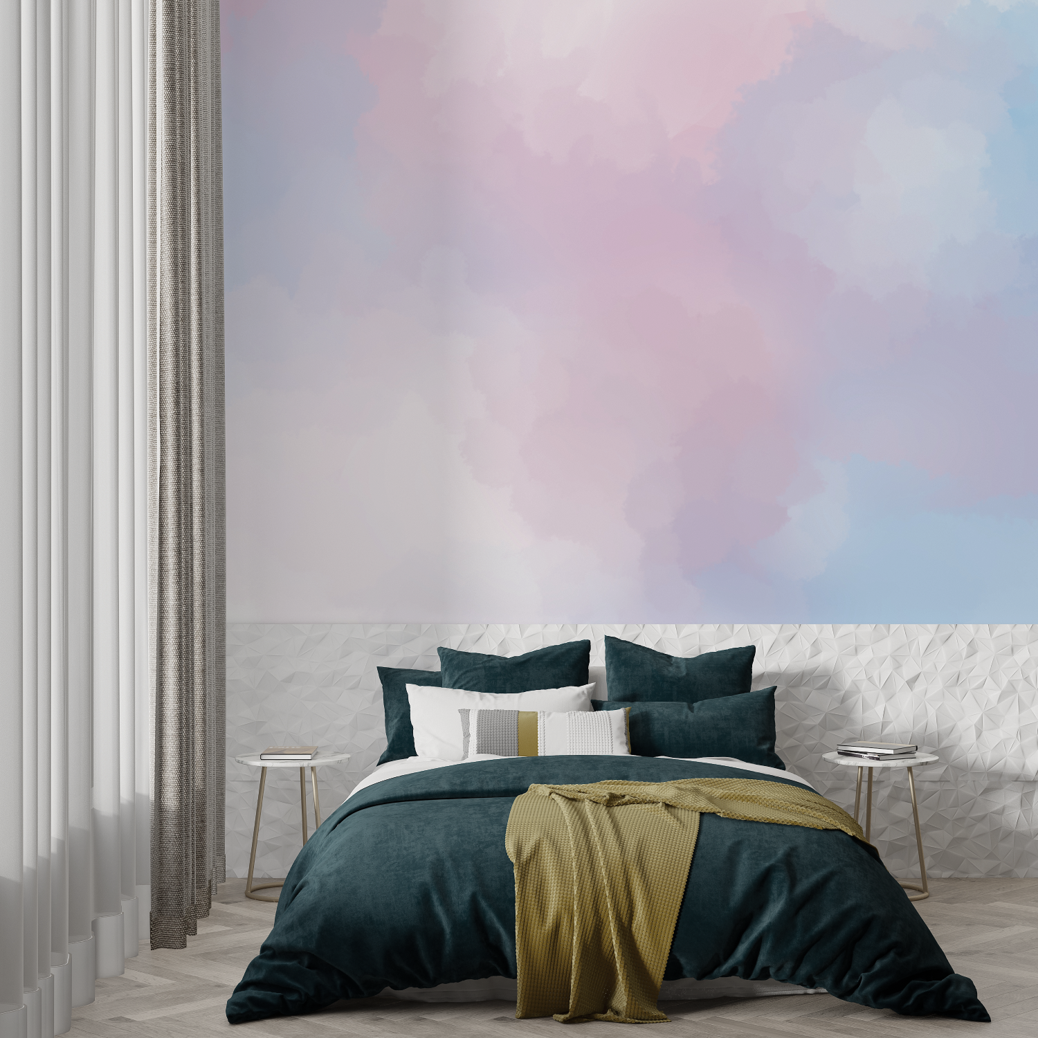Blue and Pink Wallpaper | Murals Wallpaper