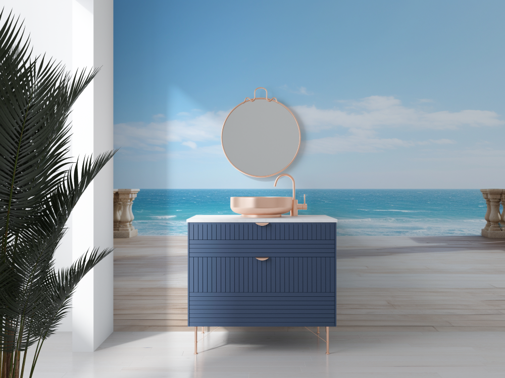 3D Badezimmer Tapete | Wandbilder Tapete