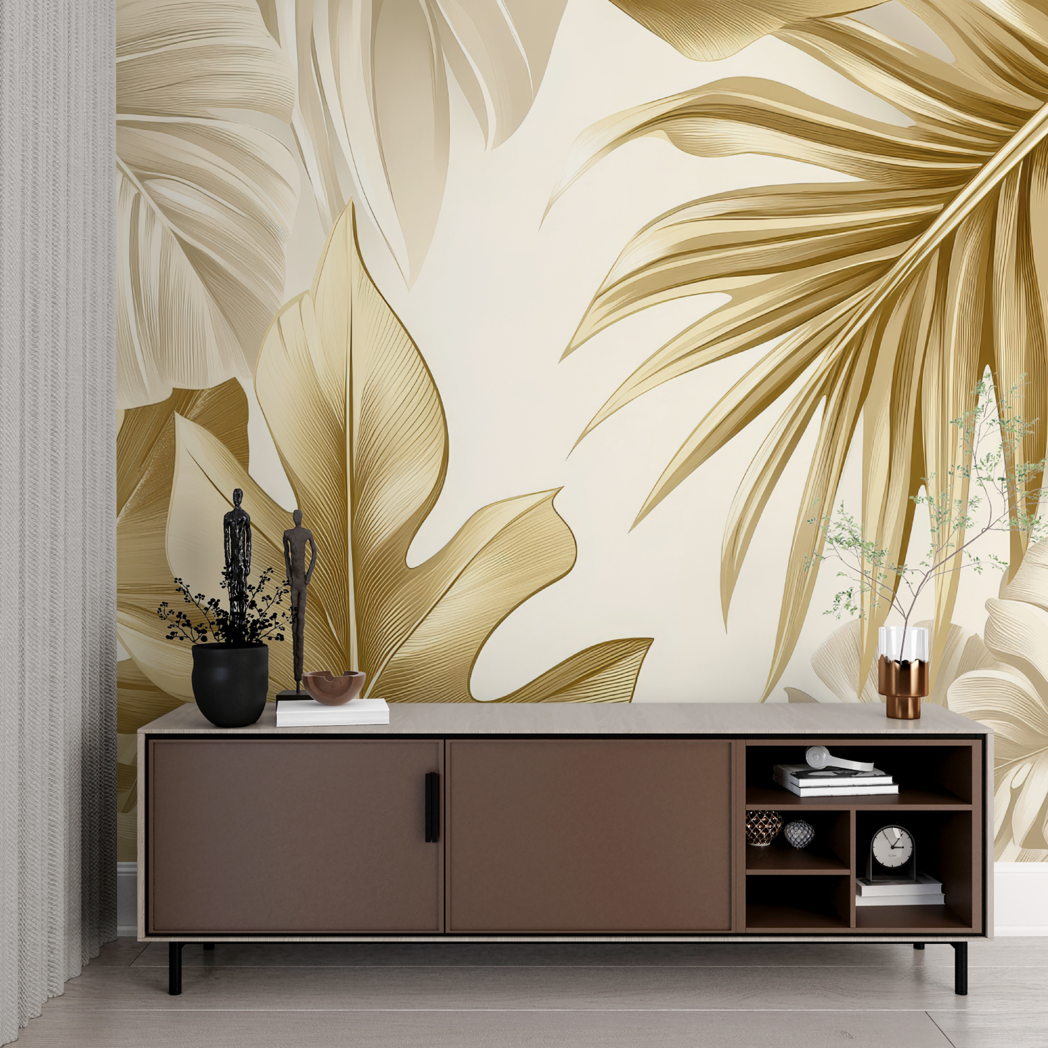 Golden Jungle Wallpaper | Murals Wallpaper