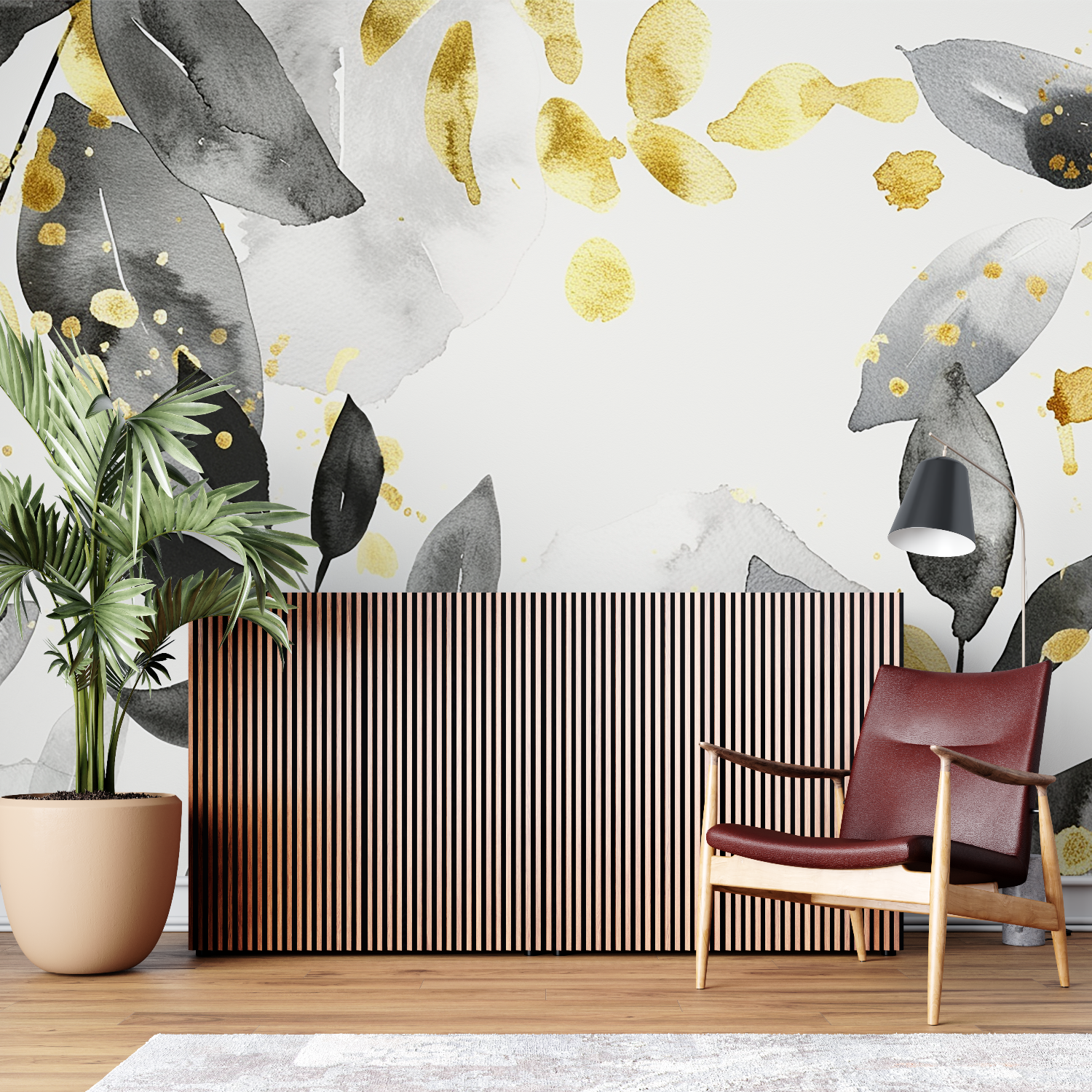 Gray Yellow Wallpaper | Murals Wallpaper