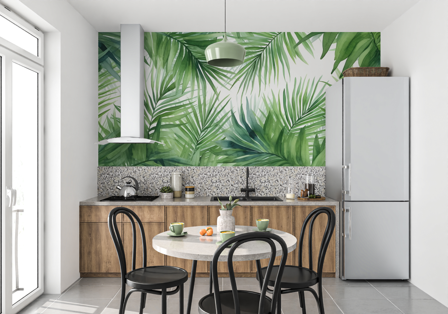 Green Palm Leaf Wallpaper | Murals Wallpaper