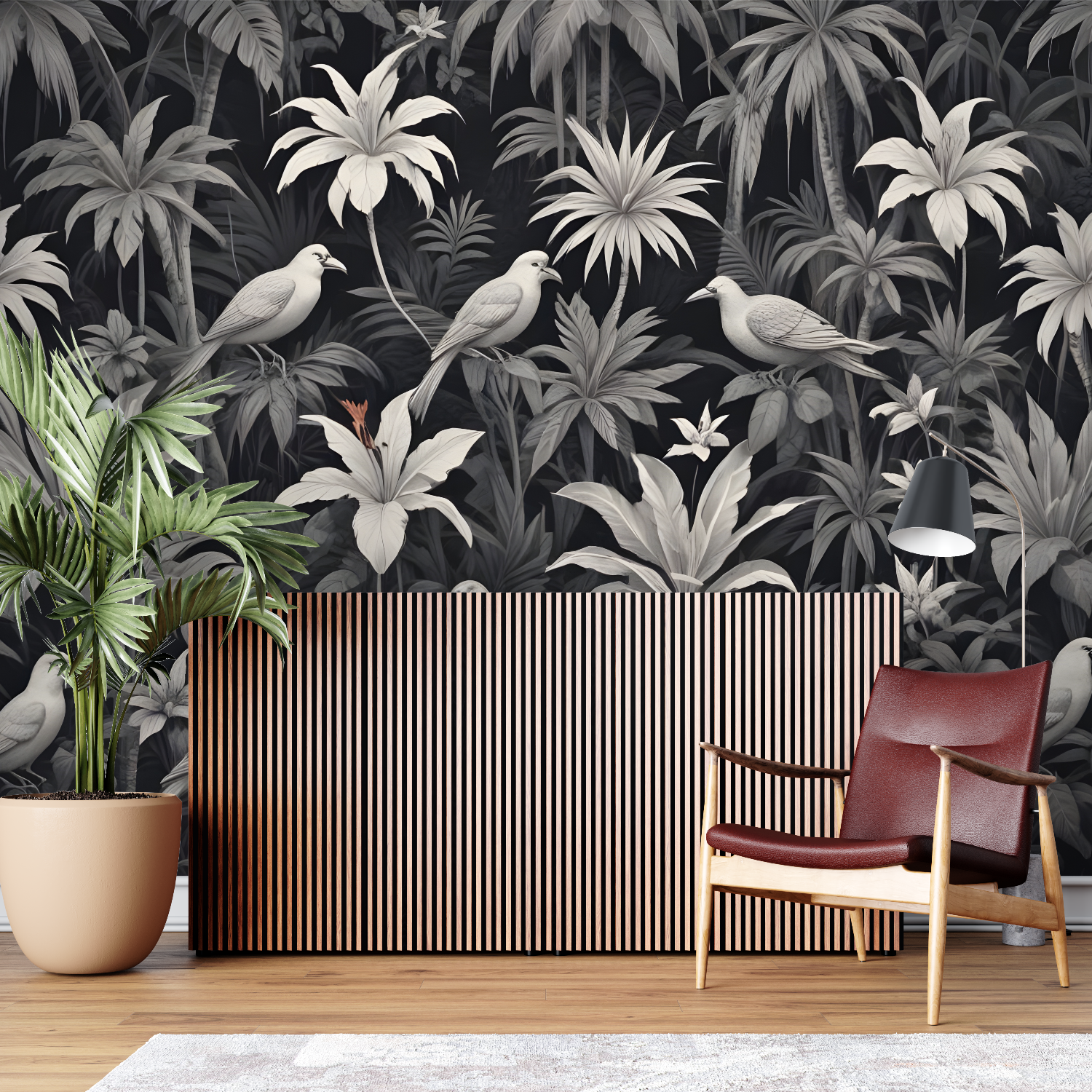 Gray and Black Wallpaper | Murals Wallpaper