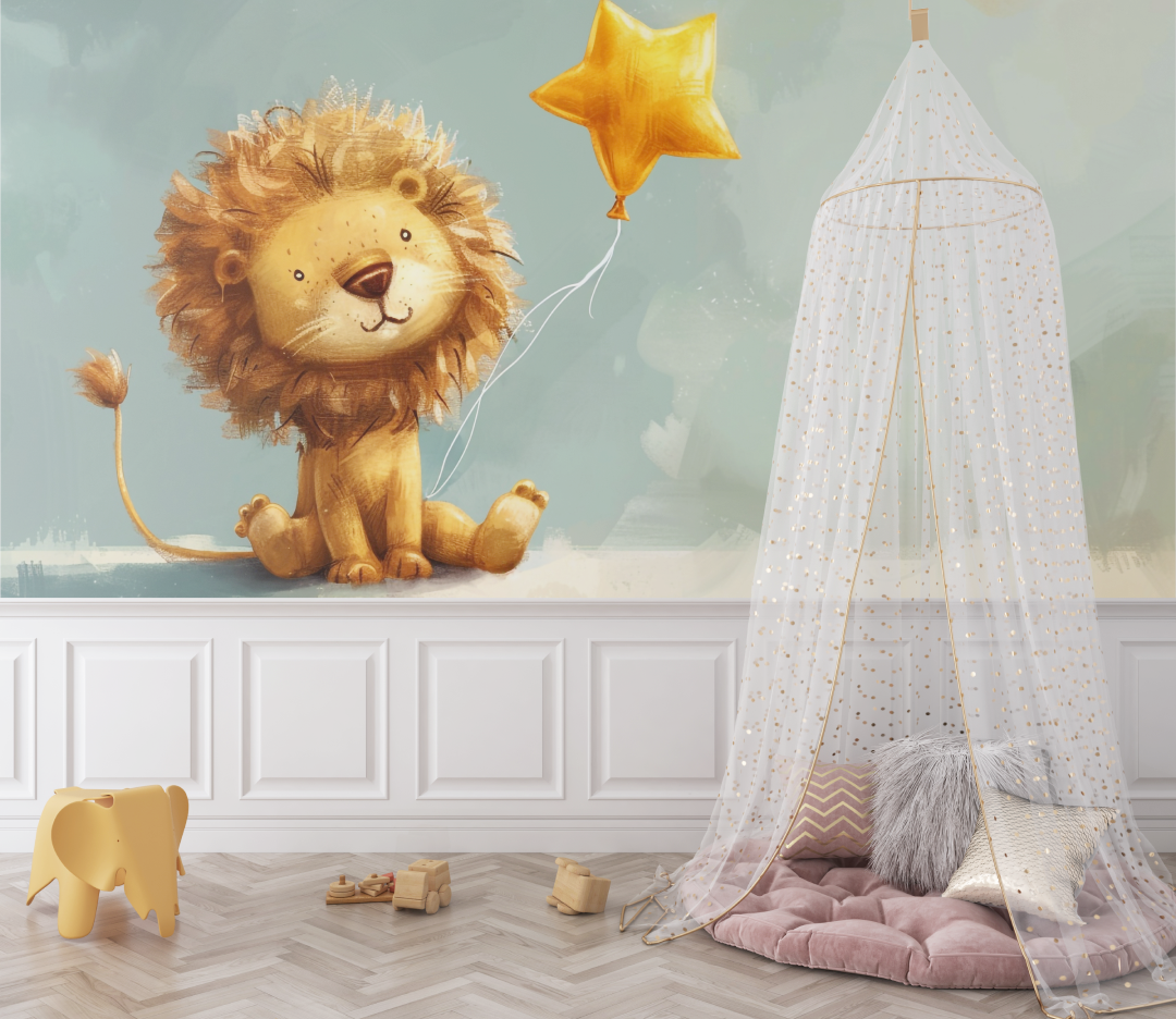 Lion Small Star Wallpaper | Murals Wallpaper