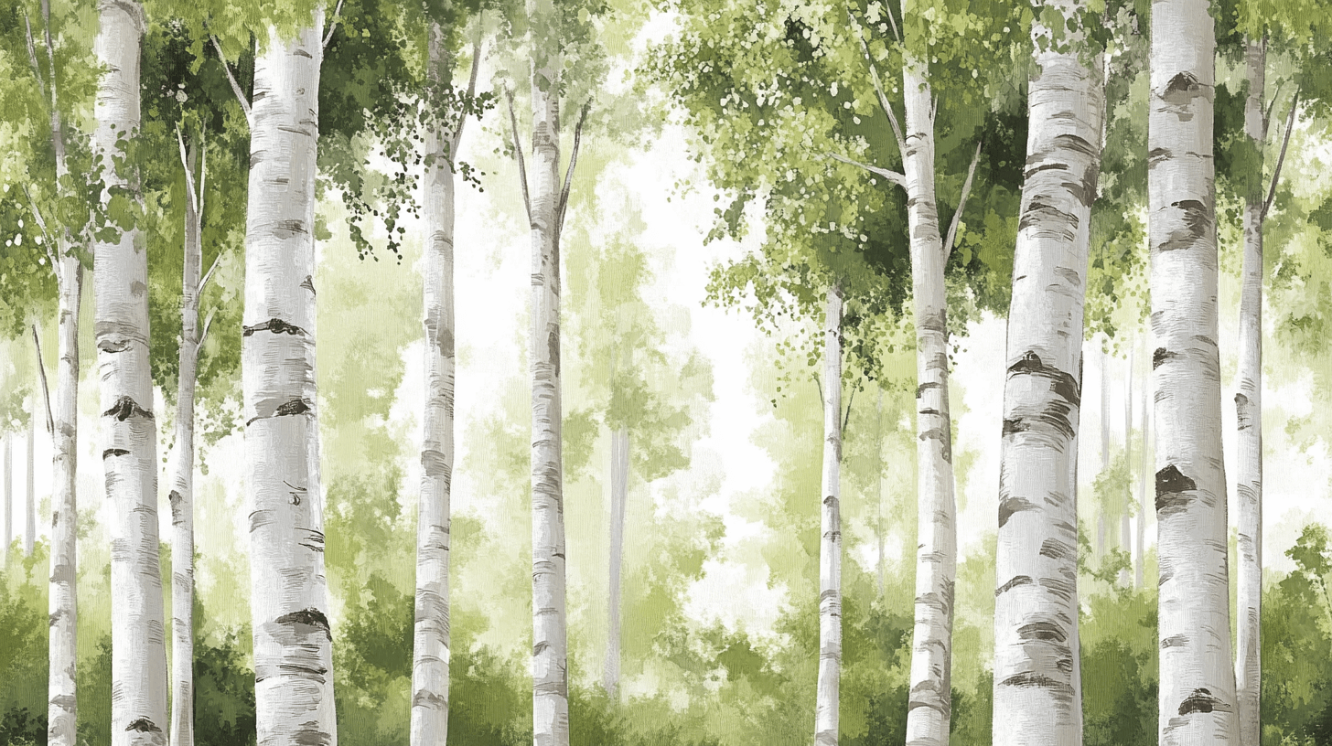 Birch Forest Tree Wallpaper | Murals Wallpaper
