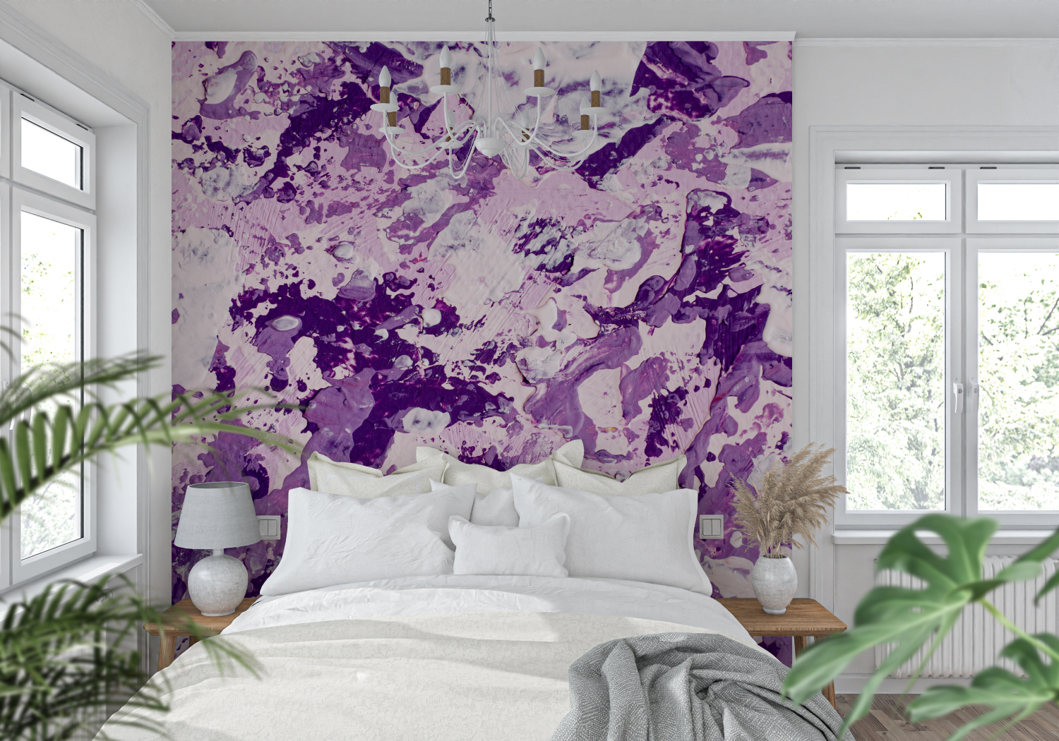 Purple Wallpaper Paint | Murals Wallpaper