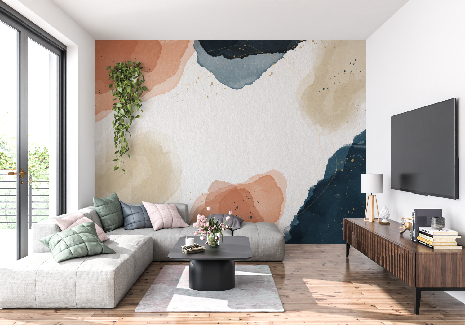 Watercolor Spot Designs Wallpaper | Murals Wallpaper