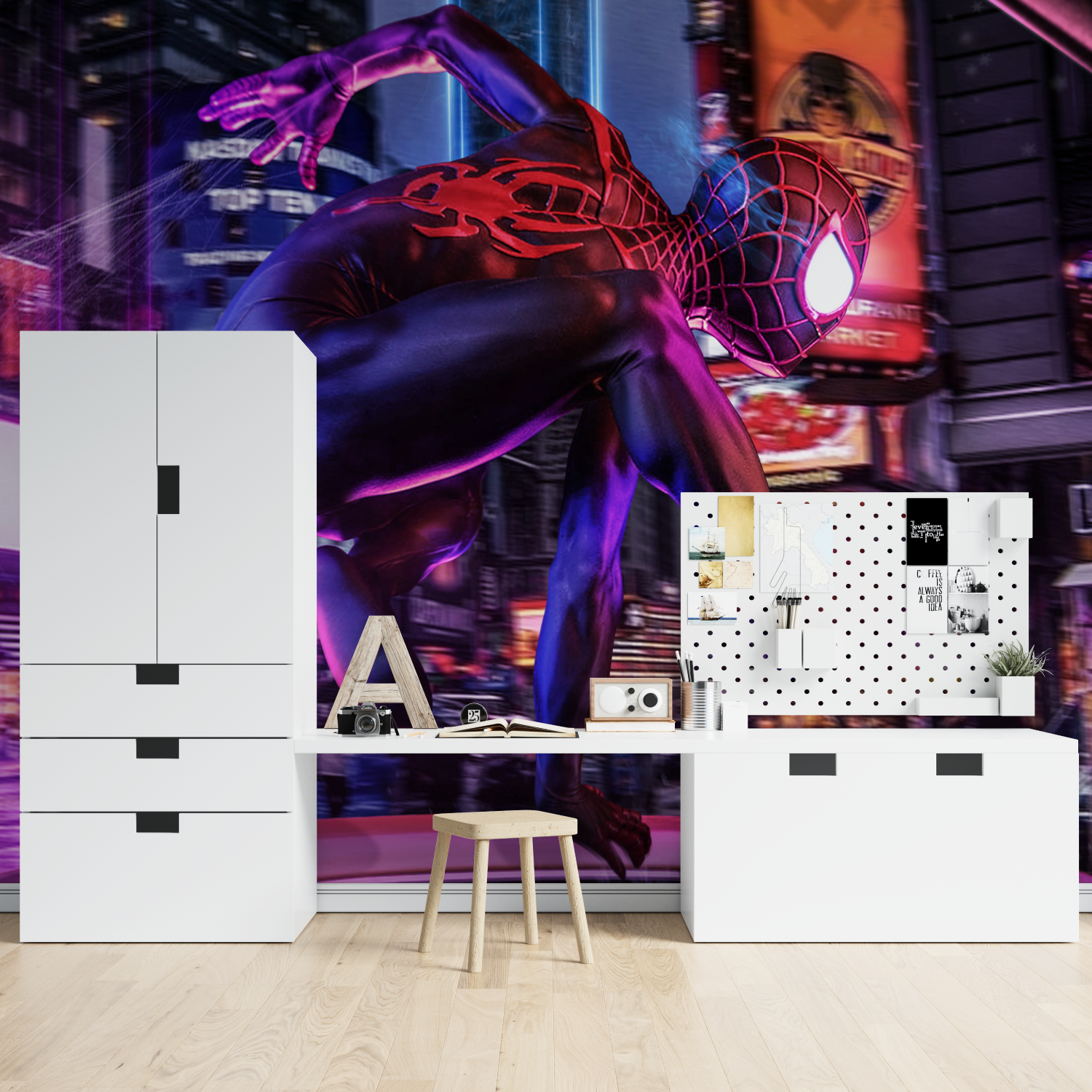 Miles Morales schwarzes Hintergrundbild | Wandbilder