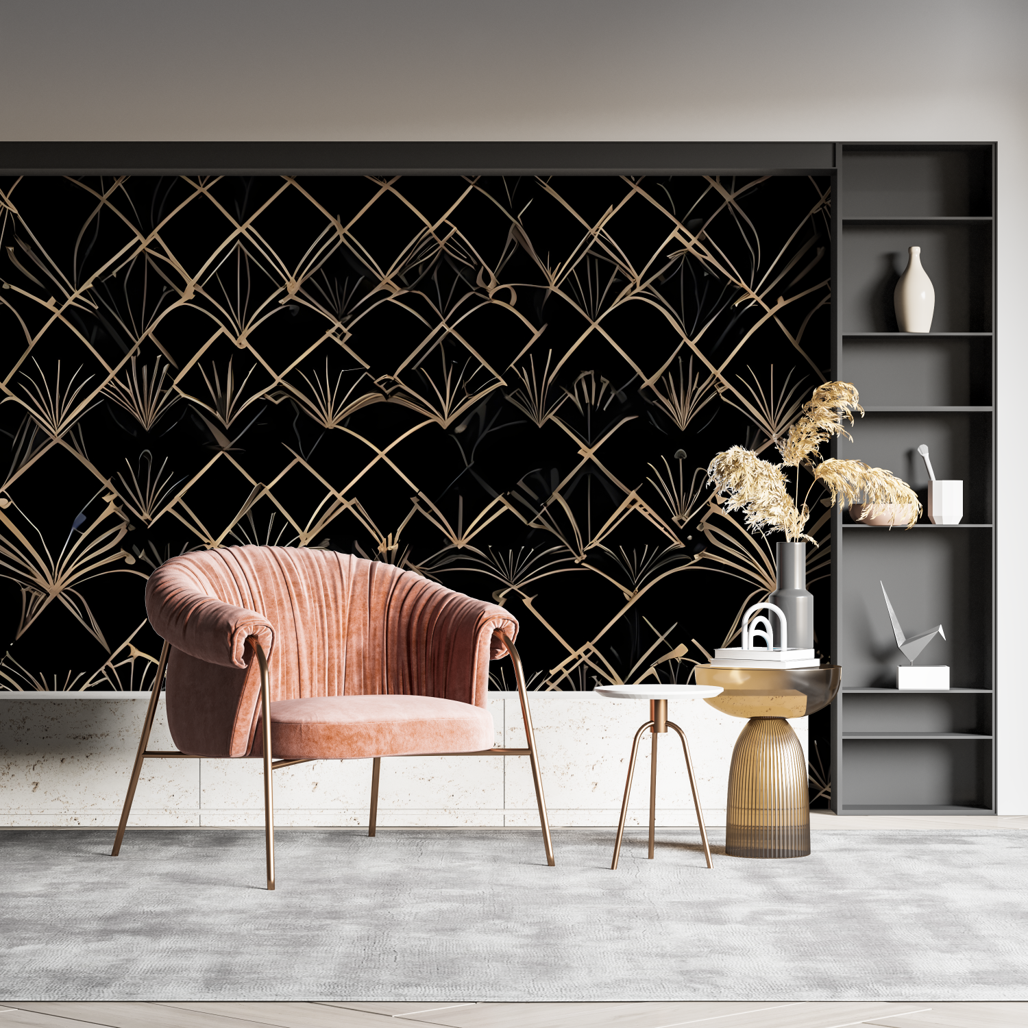 Black Art Deco Wallpaper | Murals Wallpaper