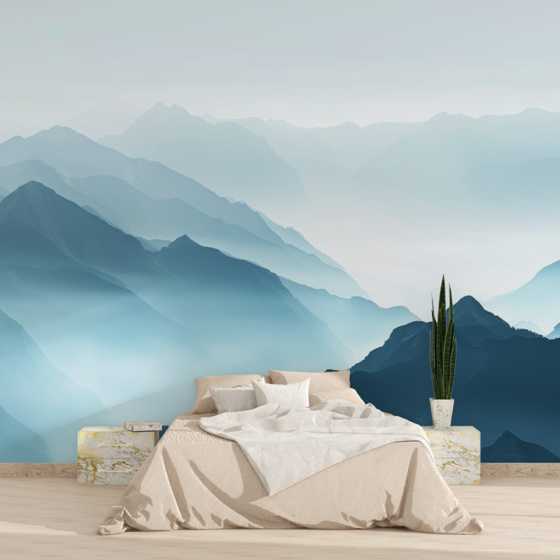 Mist Peaks-Tapete | Wandbilder