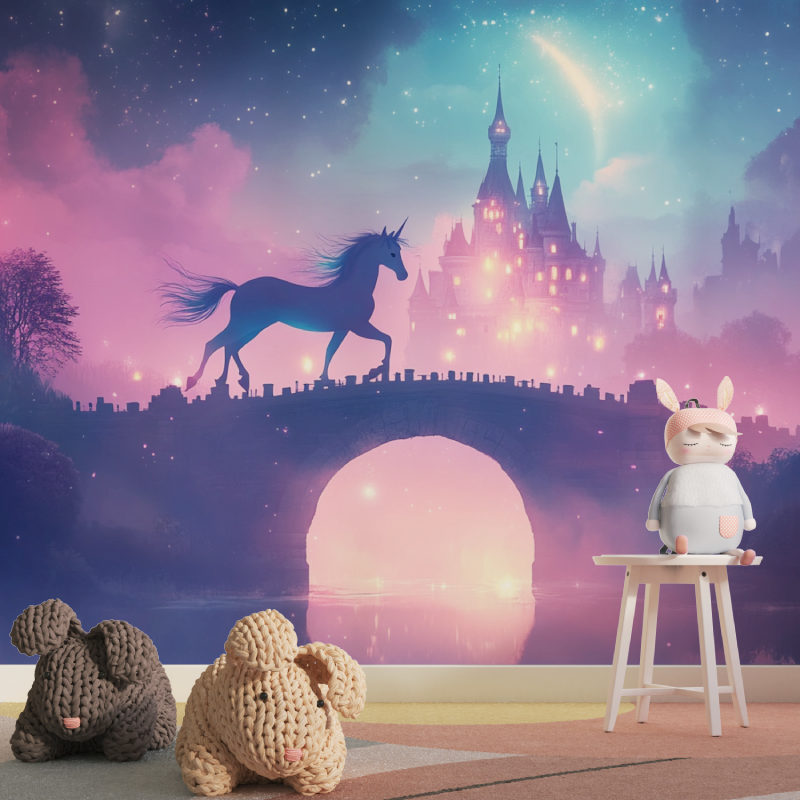 Unicorn Castle Wallpaper | Murals Wallpaper