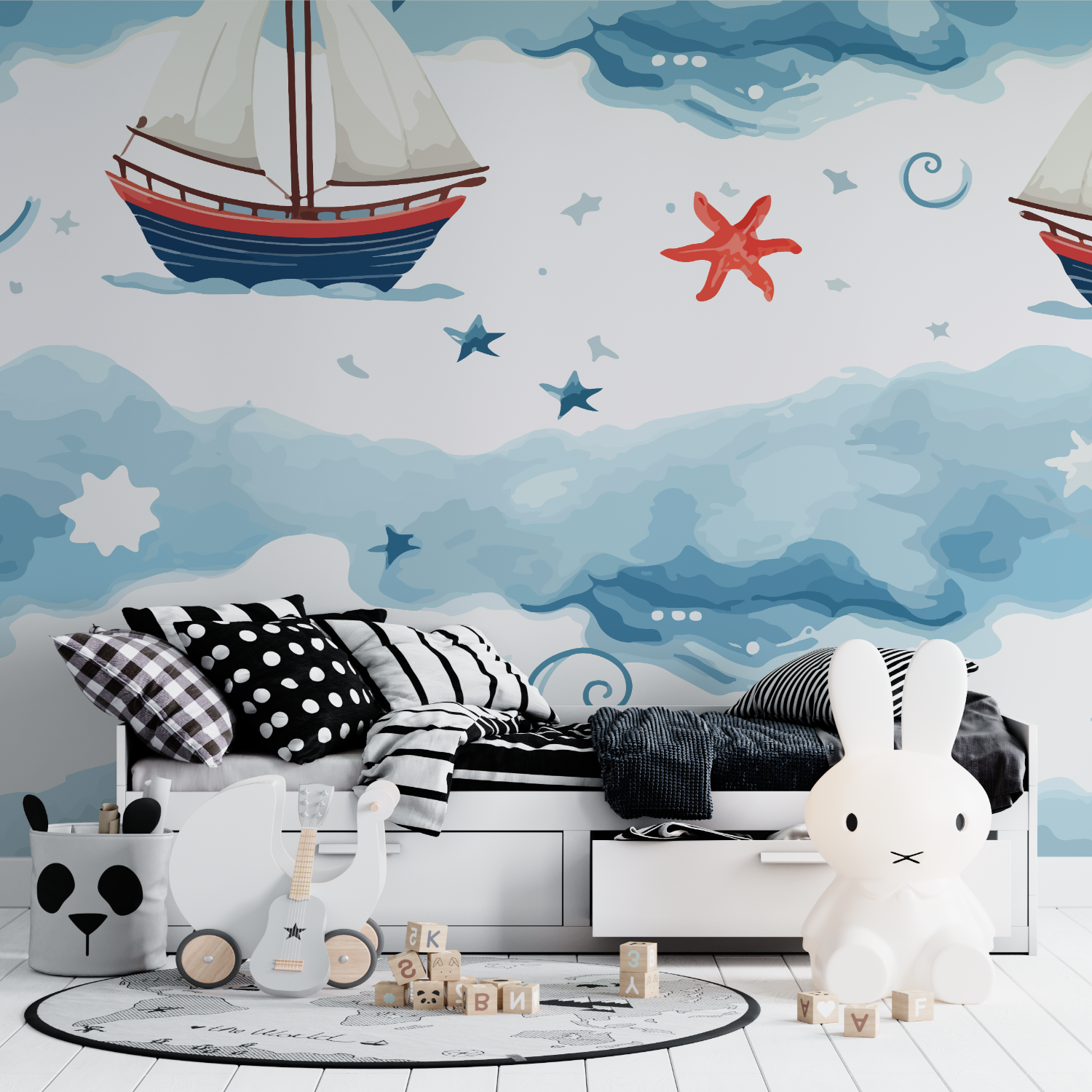 Kindertapete Boot | Wandtapete