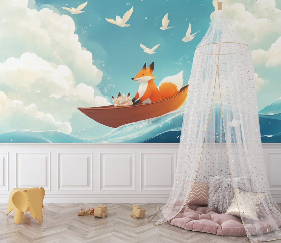 Nautical Fox Wallpaper | Murals Wallpaper