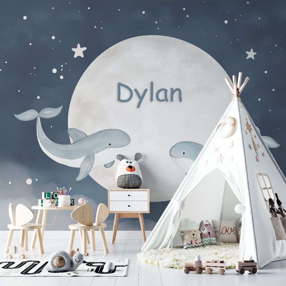 Whale Name Wallpaper | Murals Wallpaper