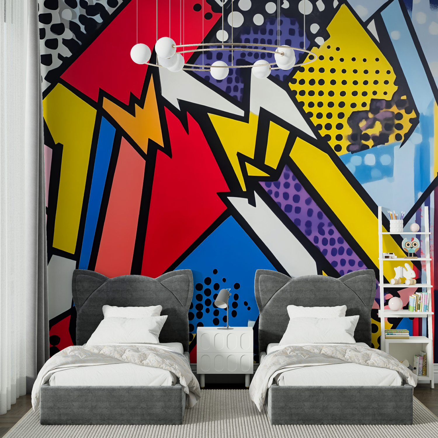 Tapeten Graffiti im Ado-Stil – Tapisserie-Held