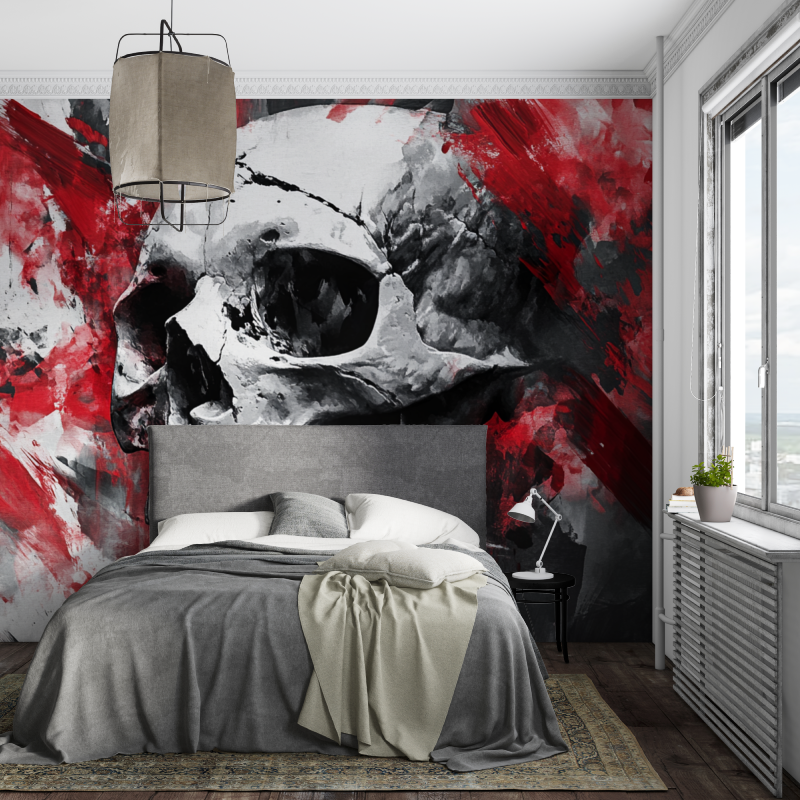 Totenkopf-Wallpaper für Gamer | Wandbilder