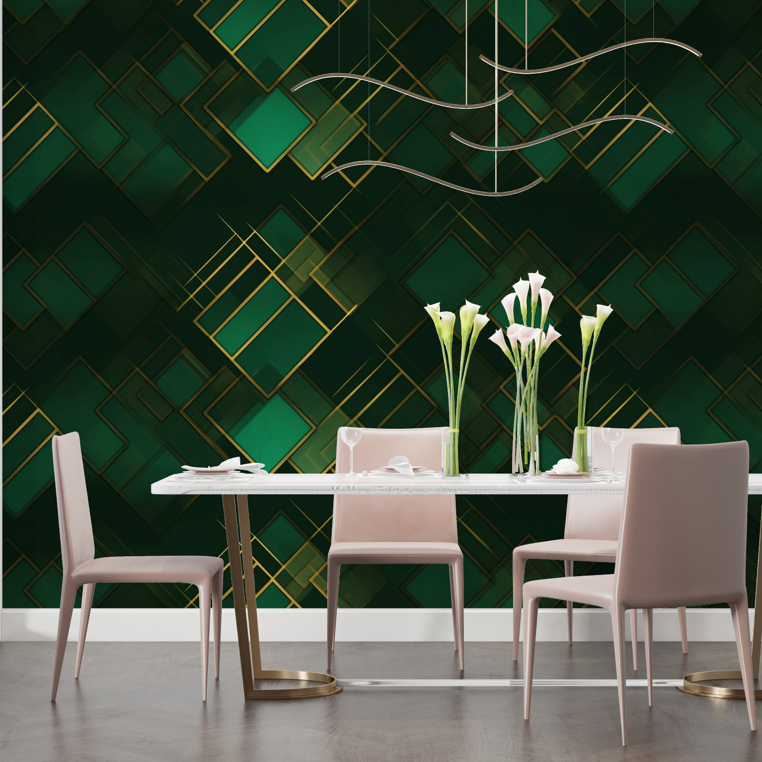 Entengrüne Tapete | Wandtapete