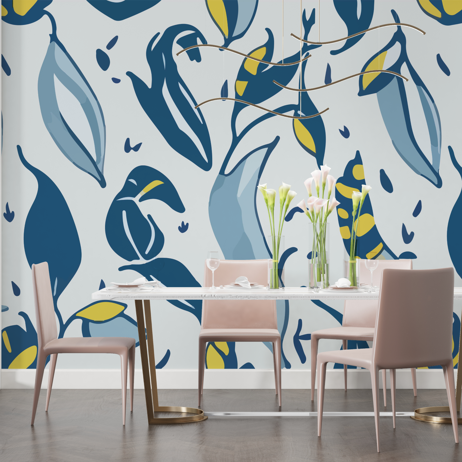 Yellow Blue Wallpaper | Murals Wallpaper