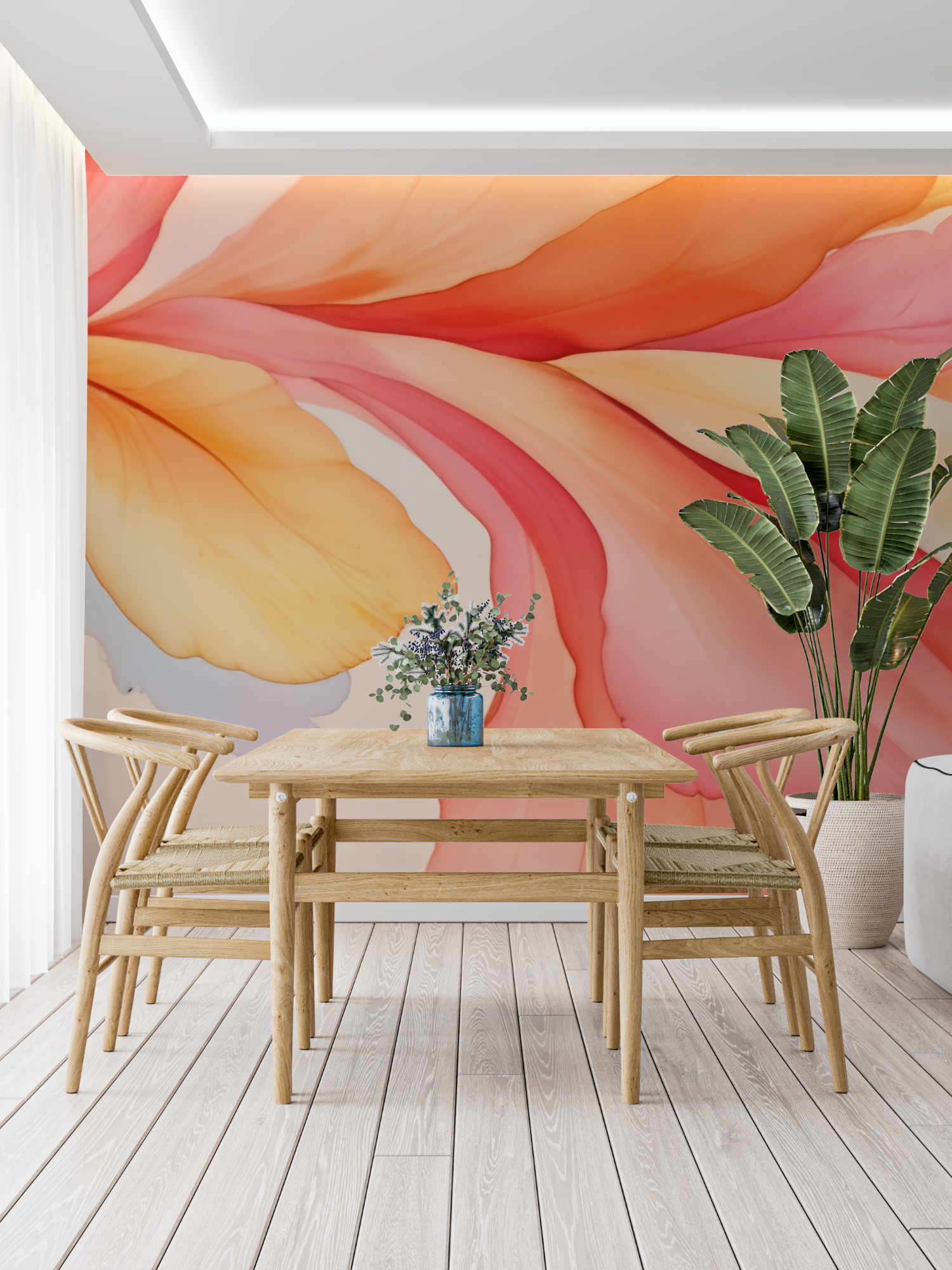 Pink Orange Wallpaper | Murals Wallpaper