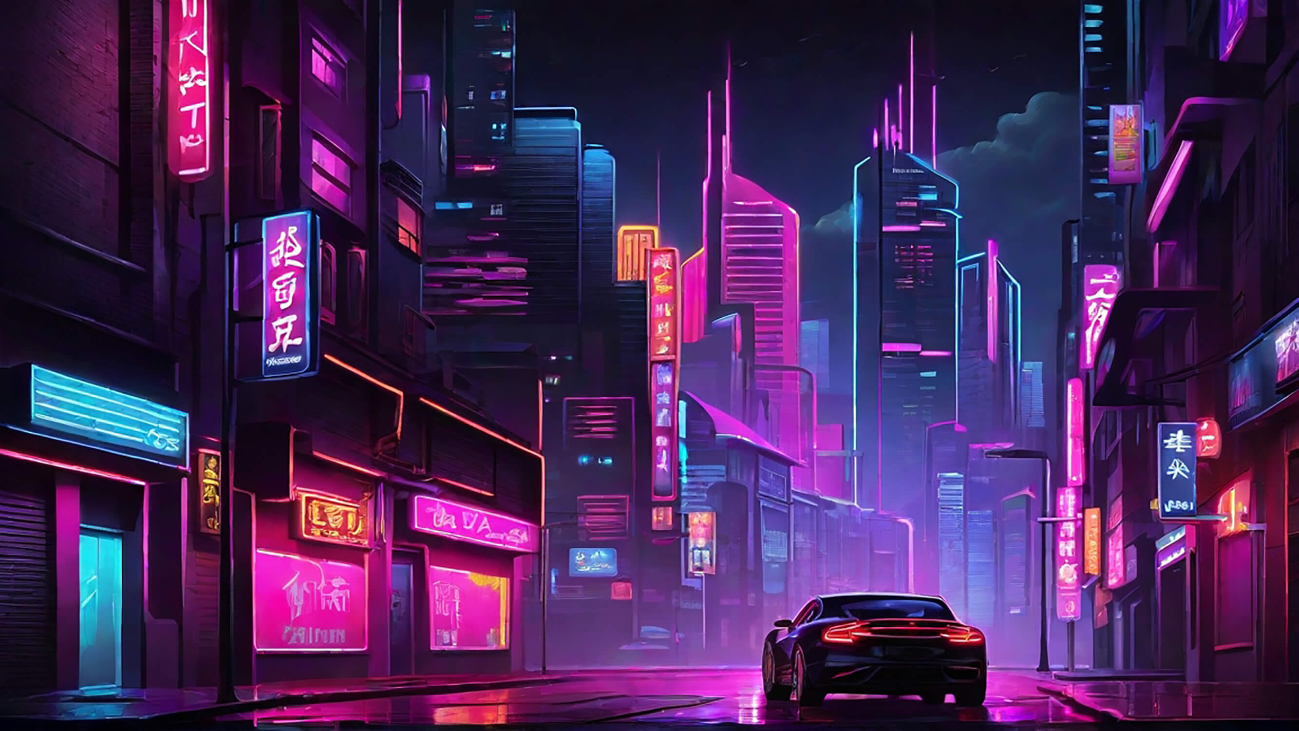 Neon Japanese Wallpaper | Murals Wallpaper