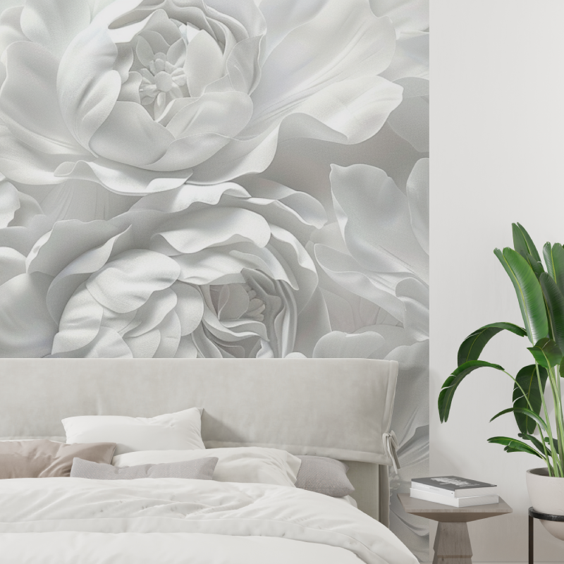 Large White Flower Wallpaper | Murals Wallpaper