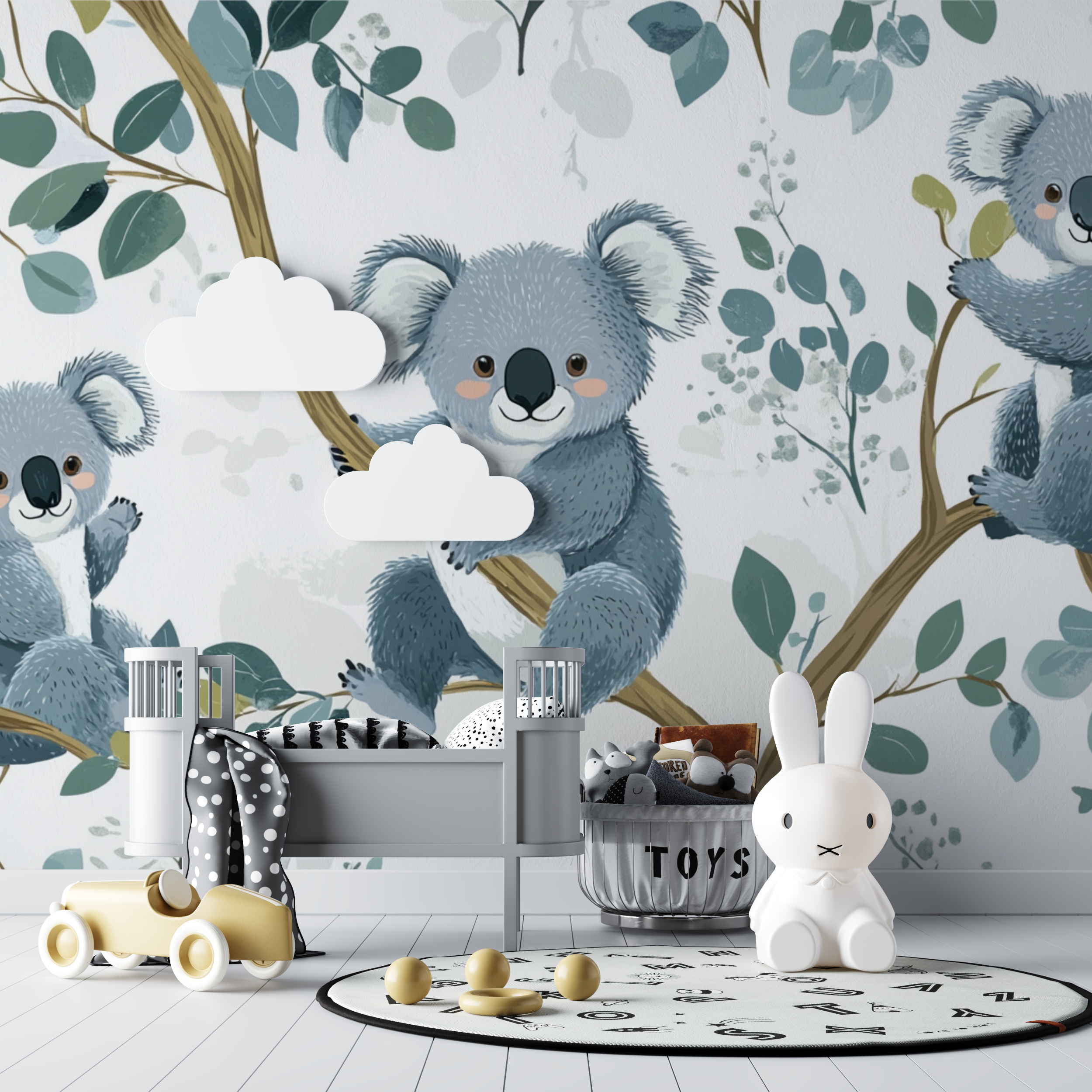 Koala Wake-Up Soft Wallpaper | Murals Wallpaper