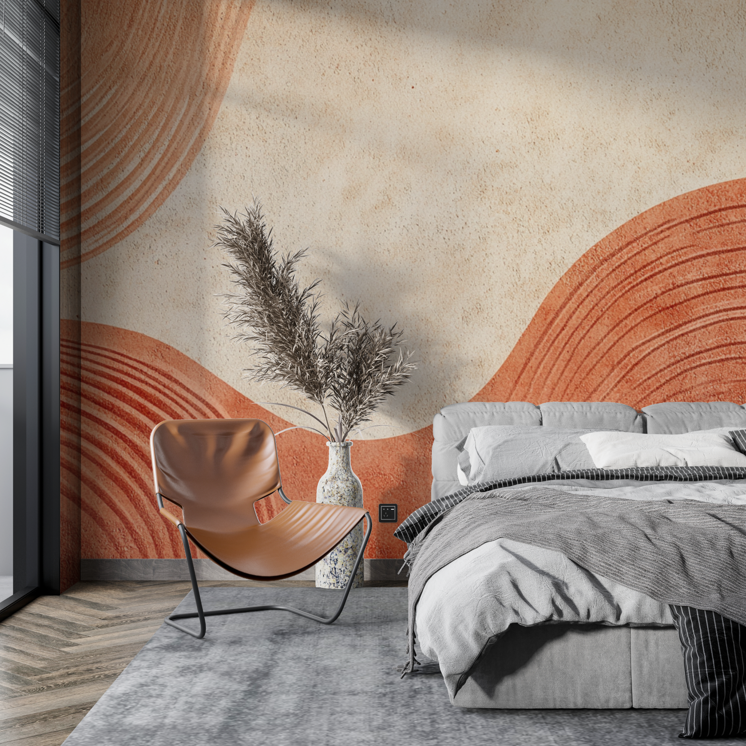 Terracotta Japanese Inspiration Wallpaper | Murals Wallpaper