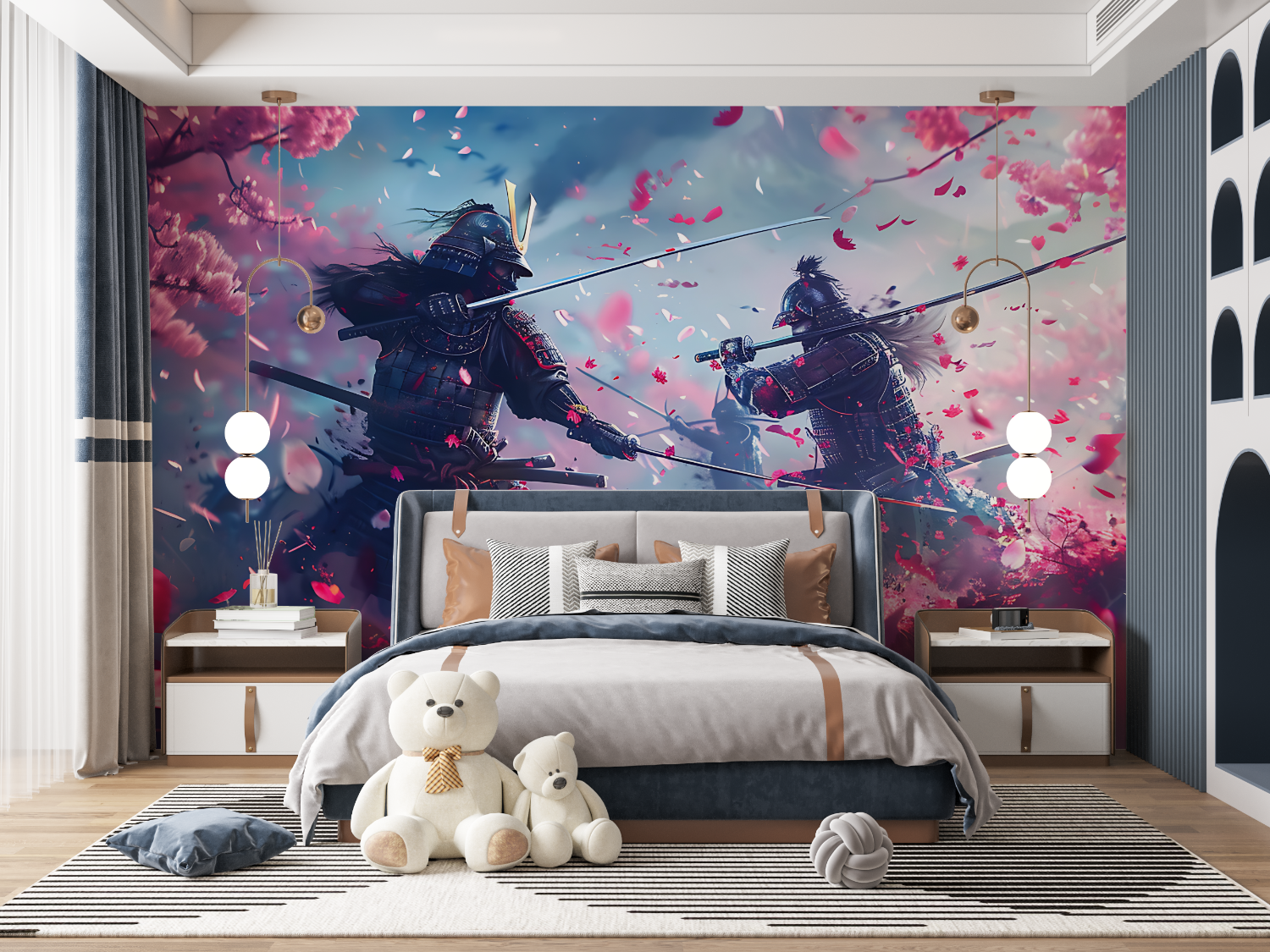 Cherry Blossom Combat Anime Wallpaper | Murals Wallpaper