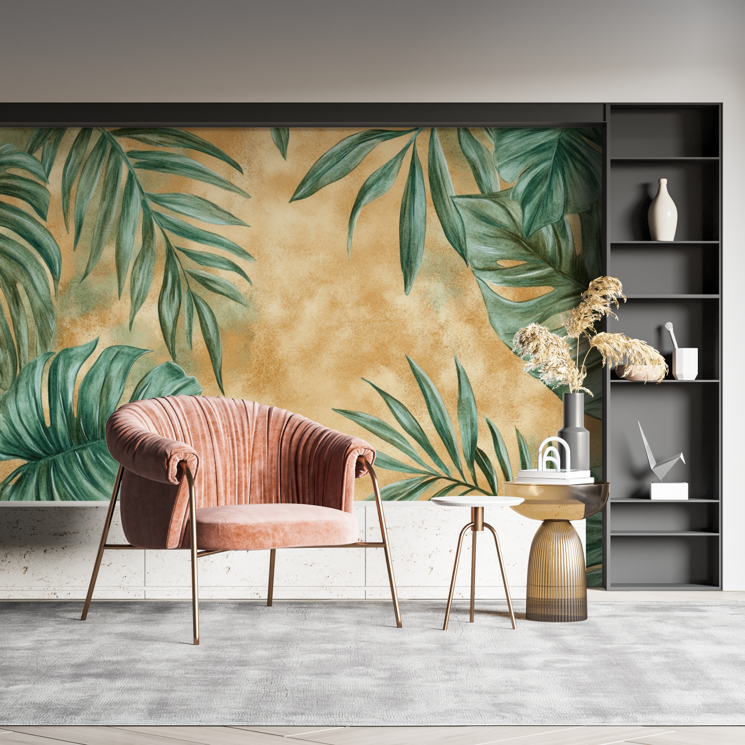 Terracotta Botanical Mural Wallpaper | Murals Wallpaper