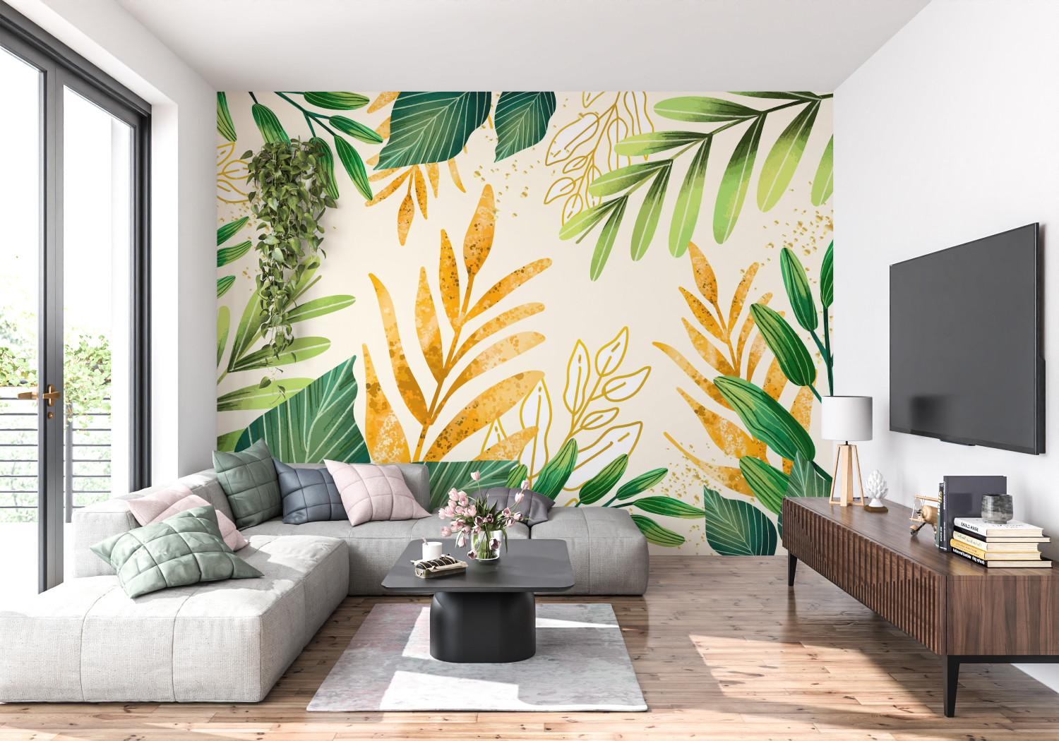 Green and Yellow Wallpaper | Murals Wallpaper
