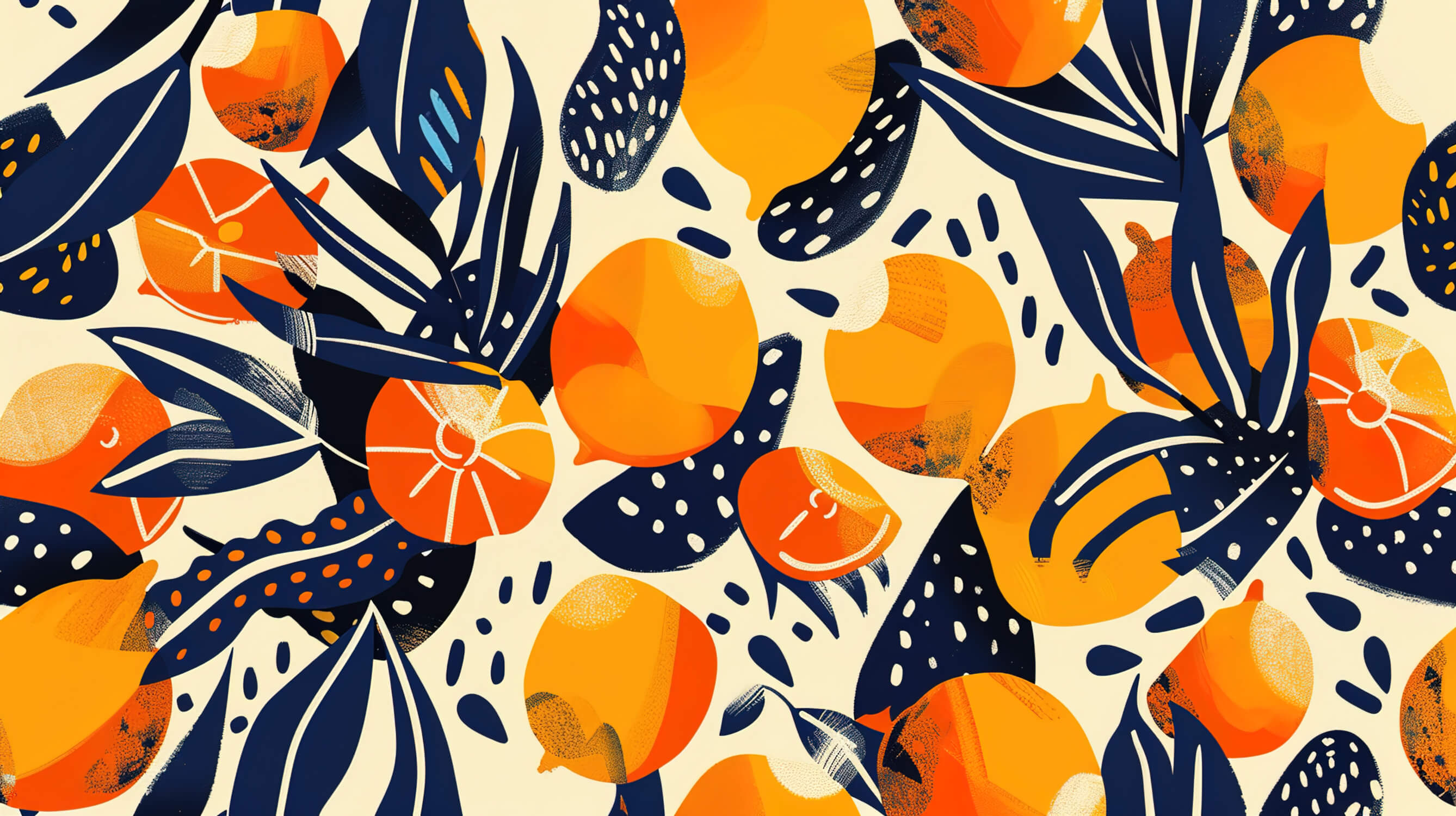 Orange Pattern Wallpaper | Murals Wallpaper