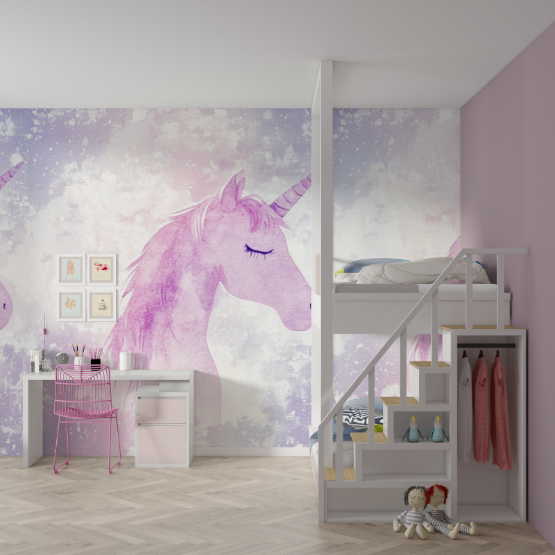 Unicorn Wallpaper Decor for Girls' Room | Murals Wallpaper