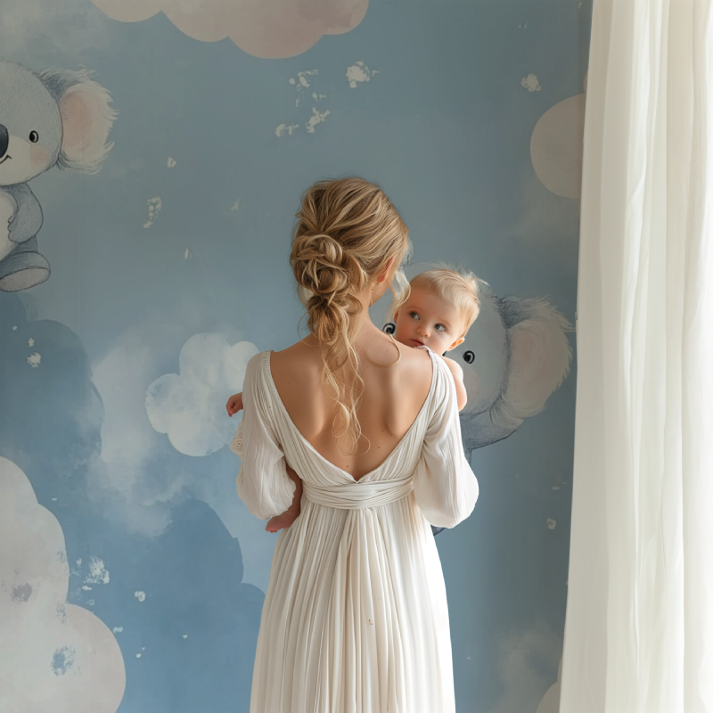 Koala Wallpaper on Pastel Sky Background | Murals Wallpaper