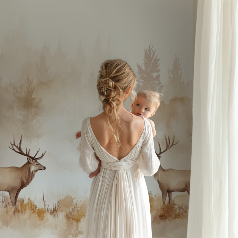 Papiergemälde im Wald bb123