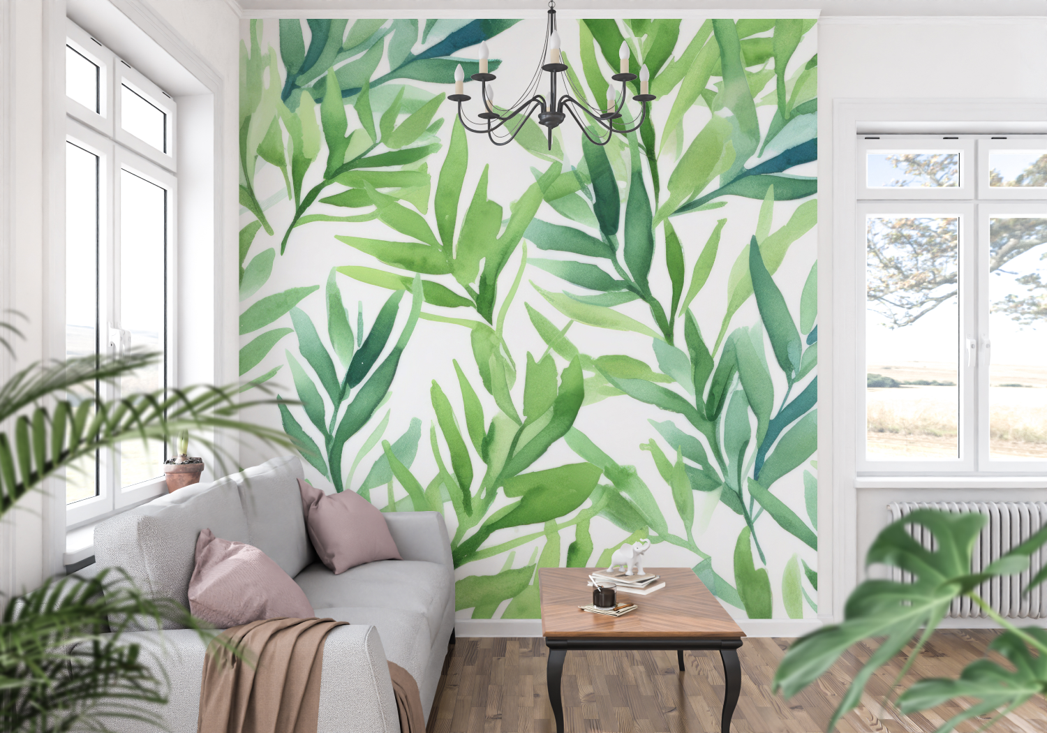Green Leaf Wallpaper | Murals Wallpaper