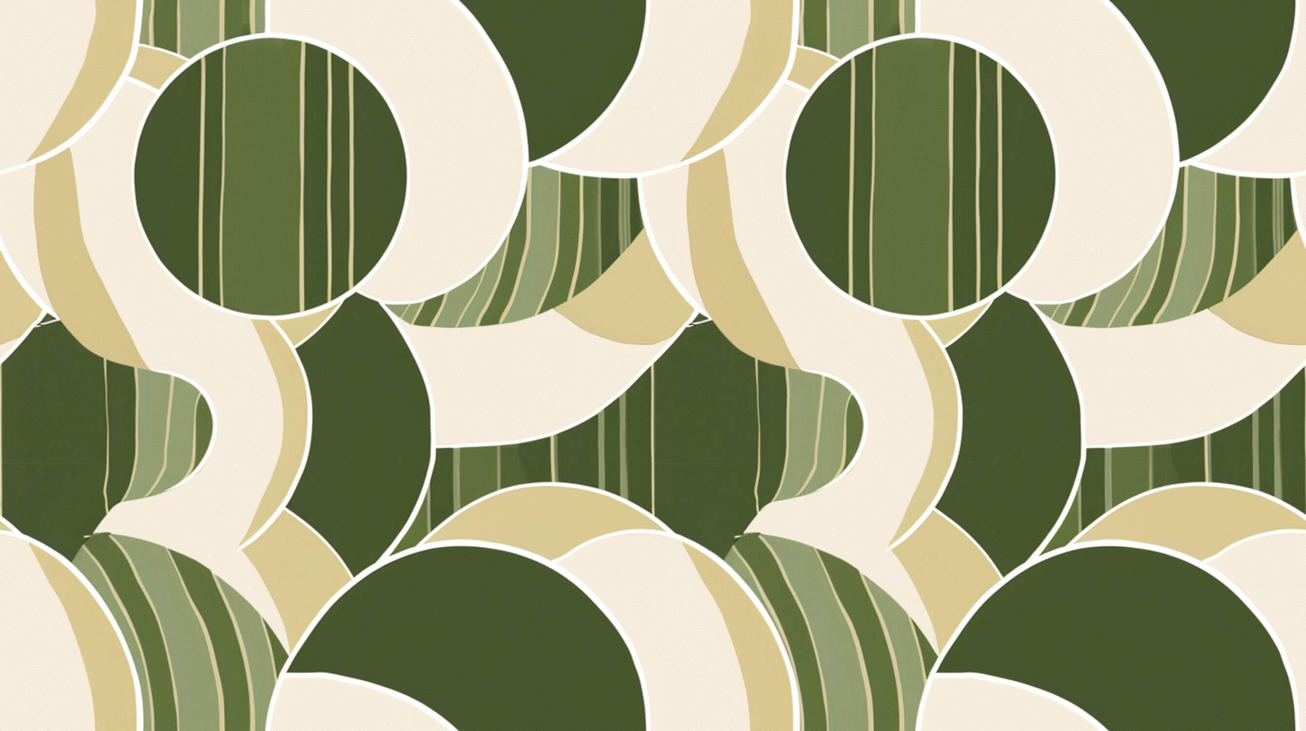 1970s Green Patterned Wallpaper | Murals Wallpaper