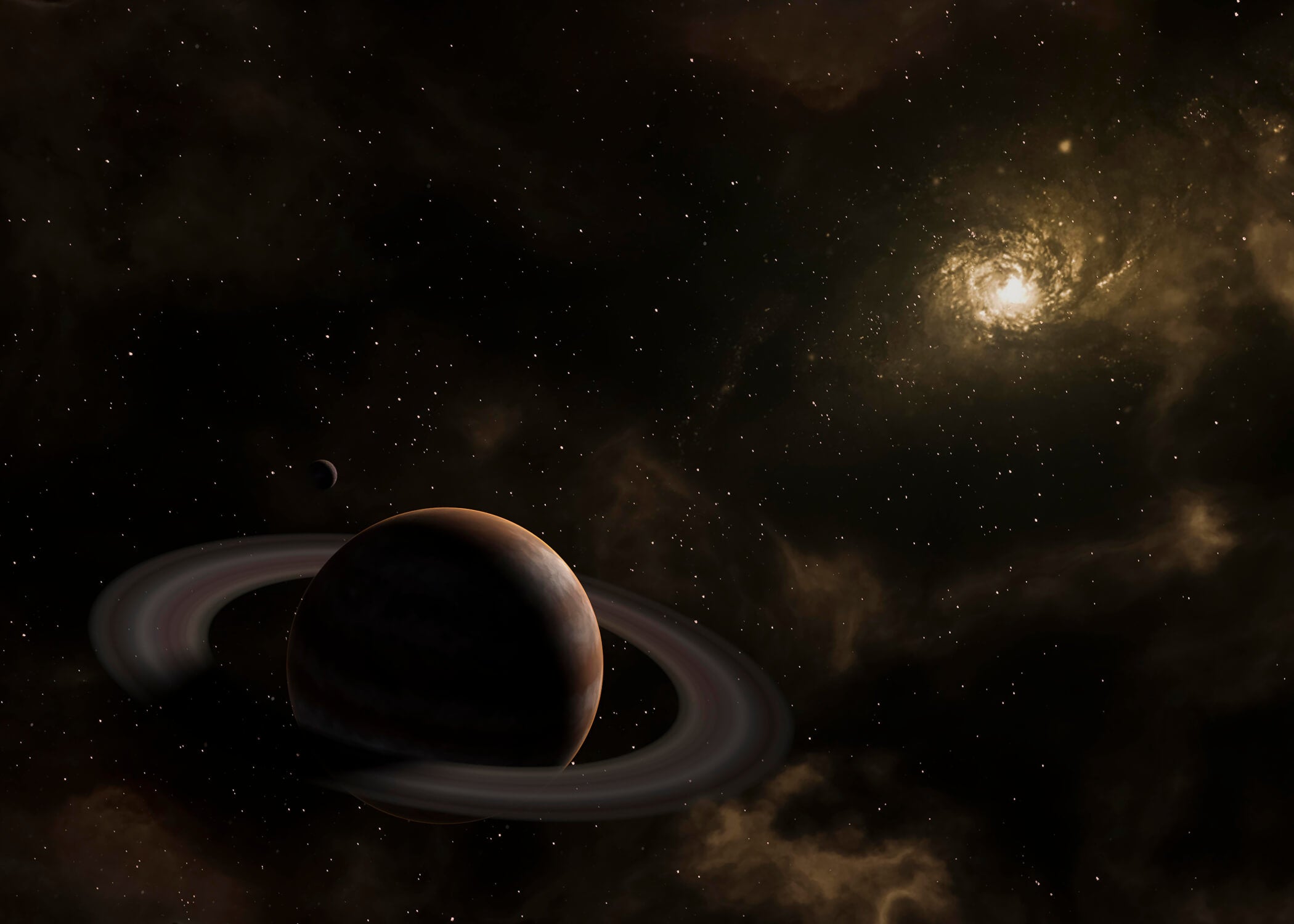 Moon Saturn Space Wallpaper | Murals Wallpaper