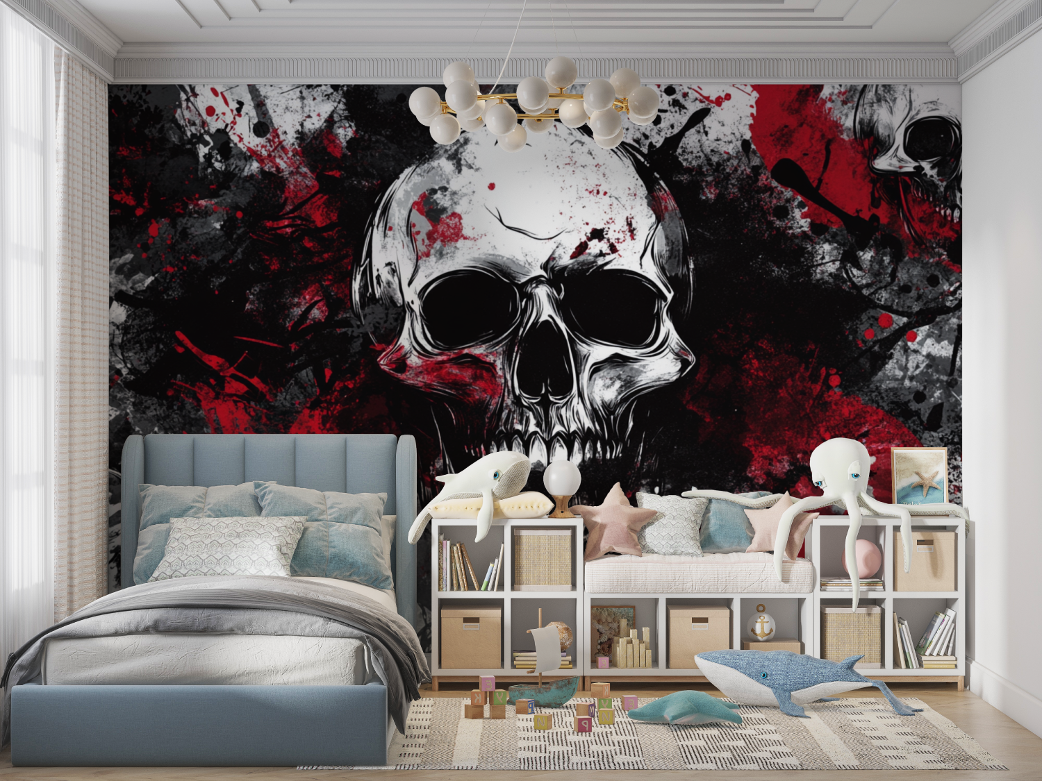 Gaming Skull Console Wallpaper | Murals Wallpaper