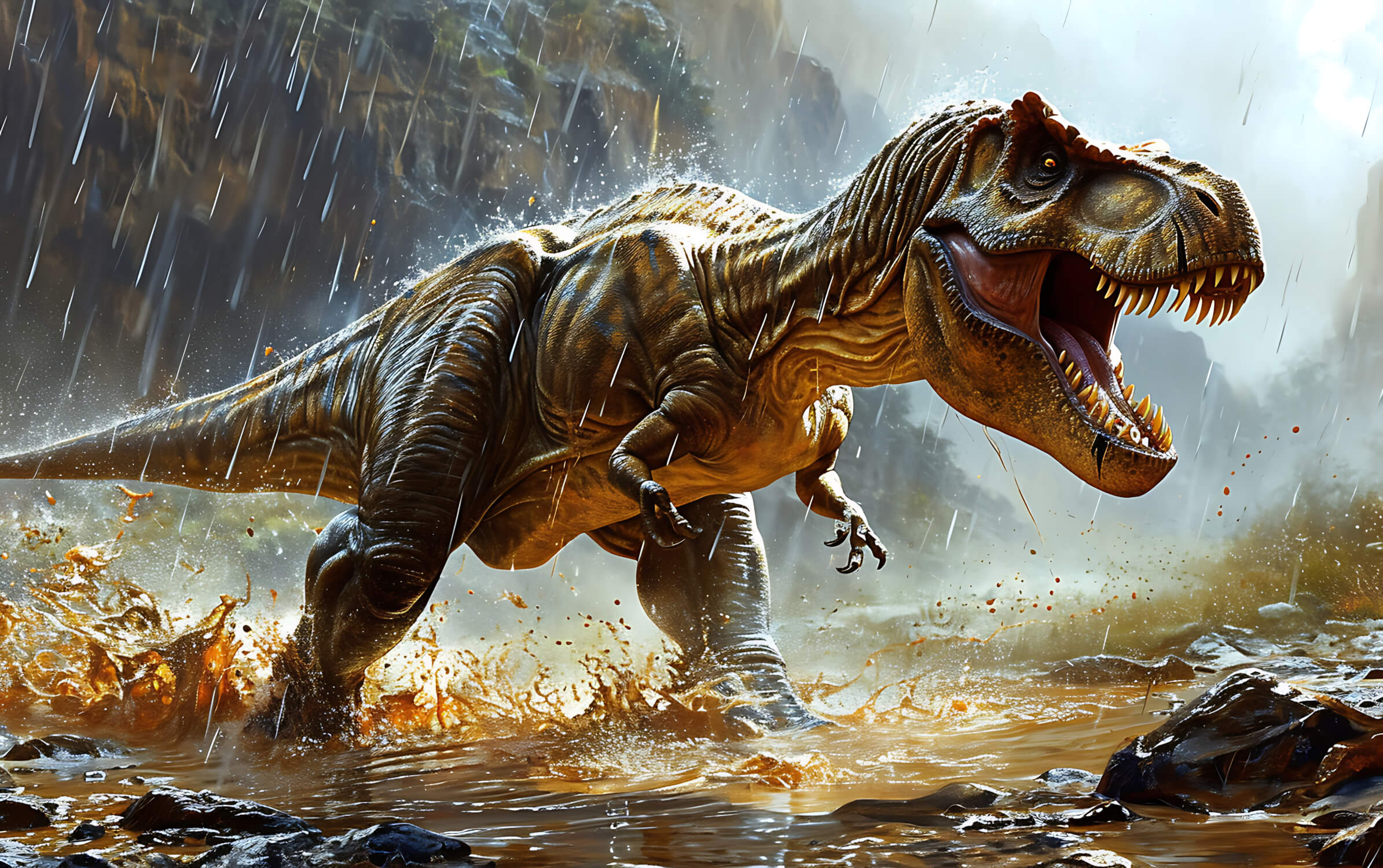 Starving T-Rex Dinosaur Wallpaper | Murals Wallpaper