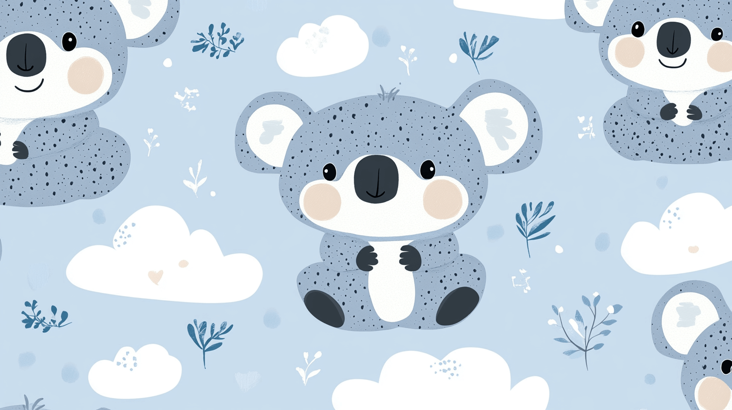 Hidden Koala in a Cloud Wallpaper | Murals Wallpaper