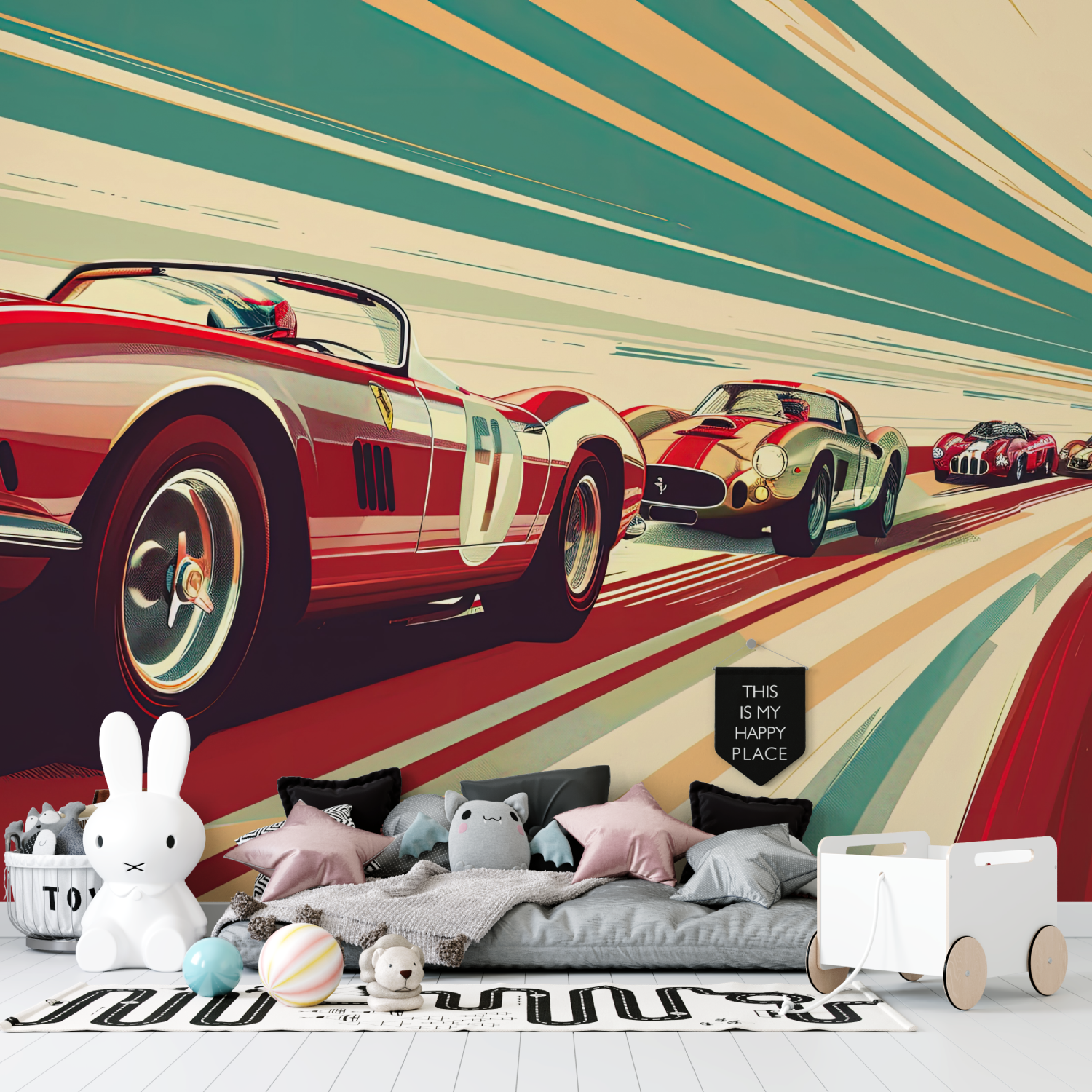 Papier-Malerei-Kurs für Autos – Chambre de Garçon